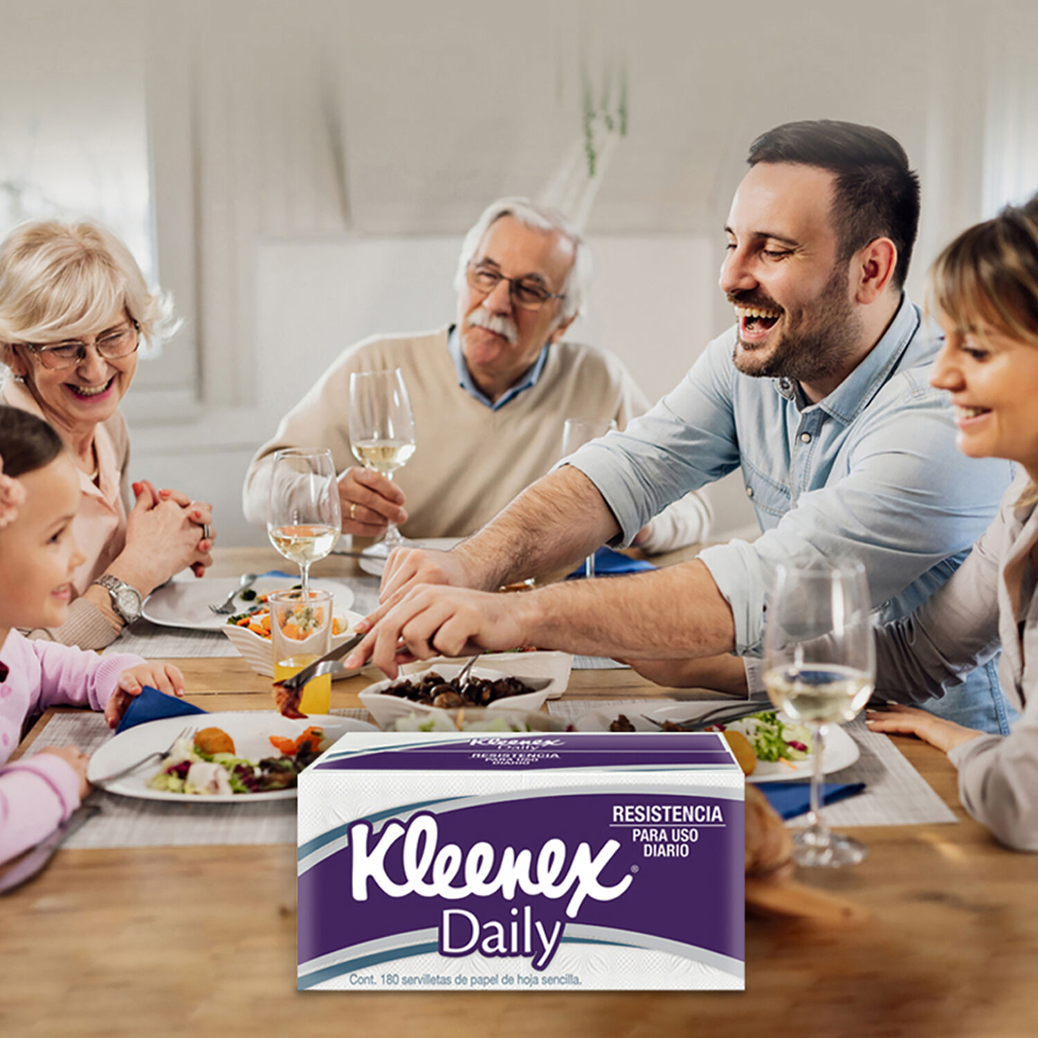 Servilleta Daily Kleenex 180.0 Pza
