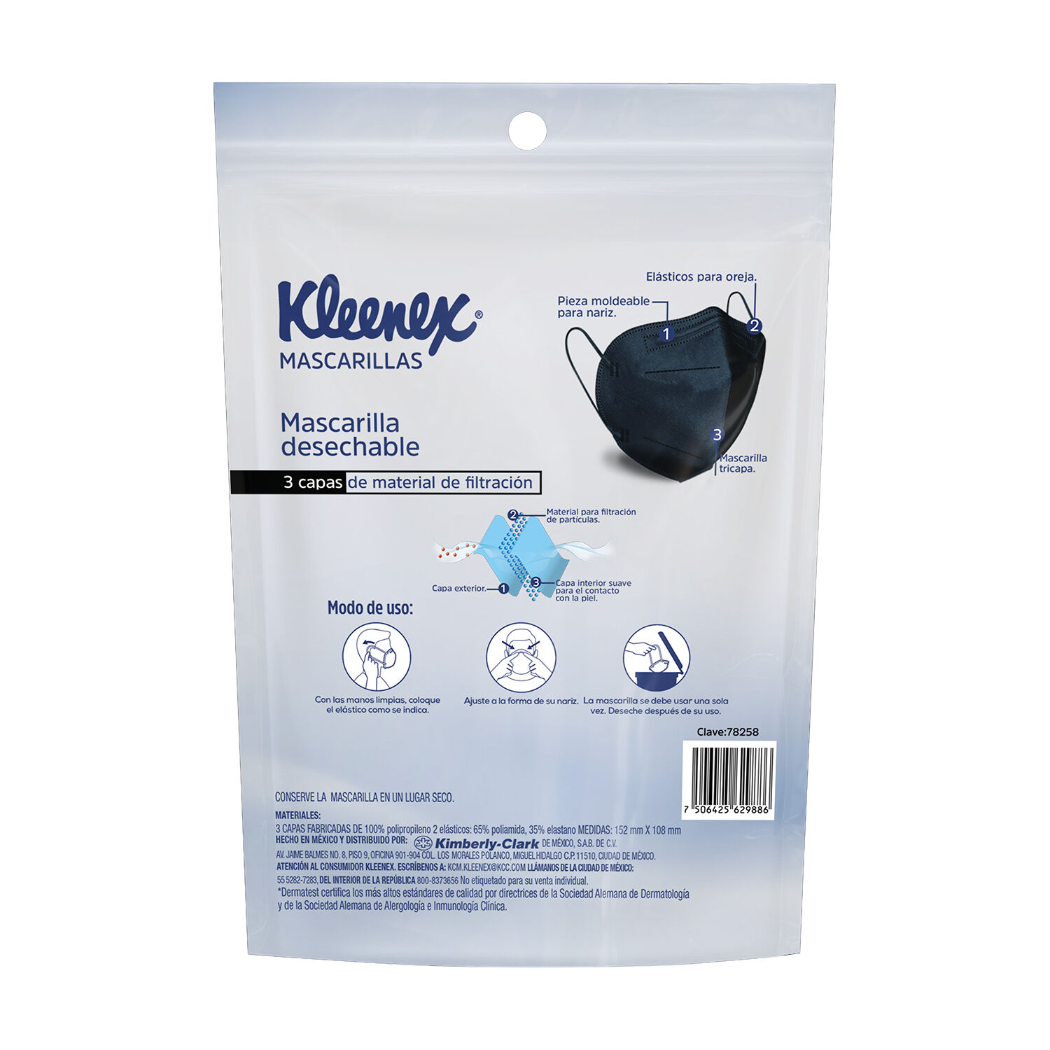 Mascarillas Desechables Kleenex Escudo 5.0 Pza