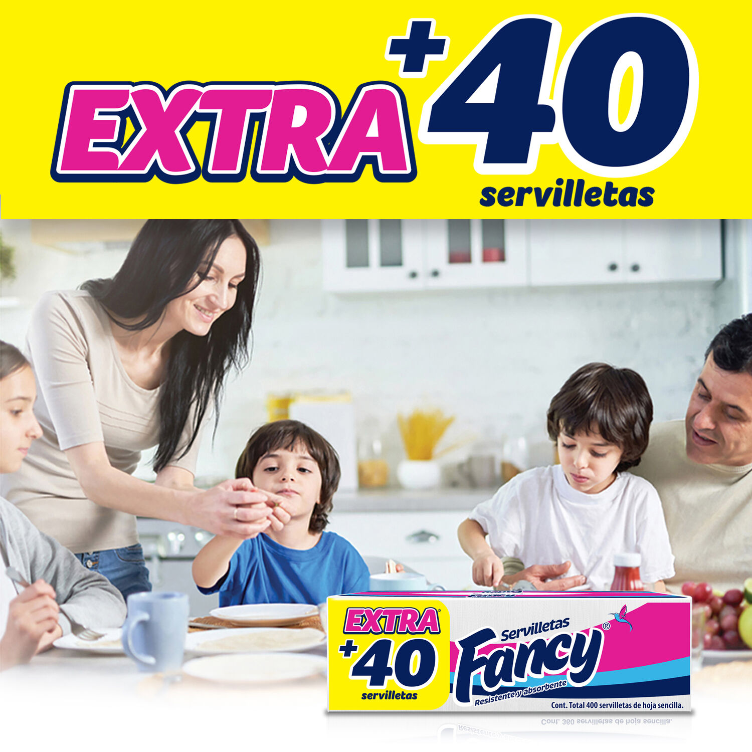 Servilleta Fancy Bonus 360+40 Kleenex 400.0 Pza