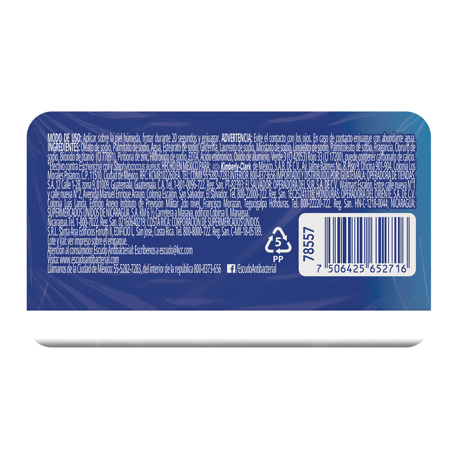Jabon Tocador Antibacterial Escudo 135.0 Gr