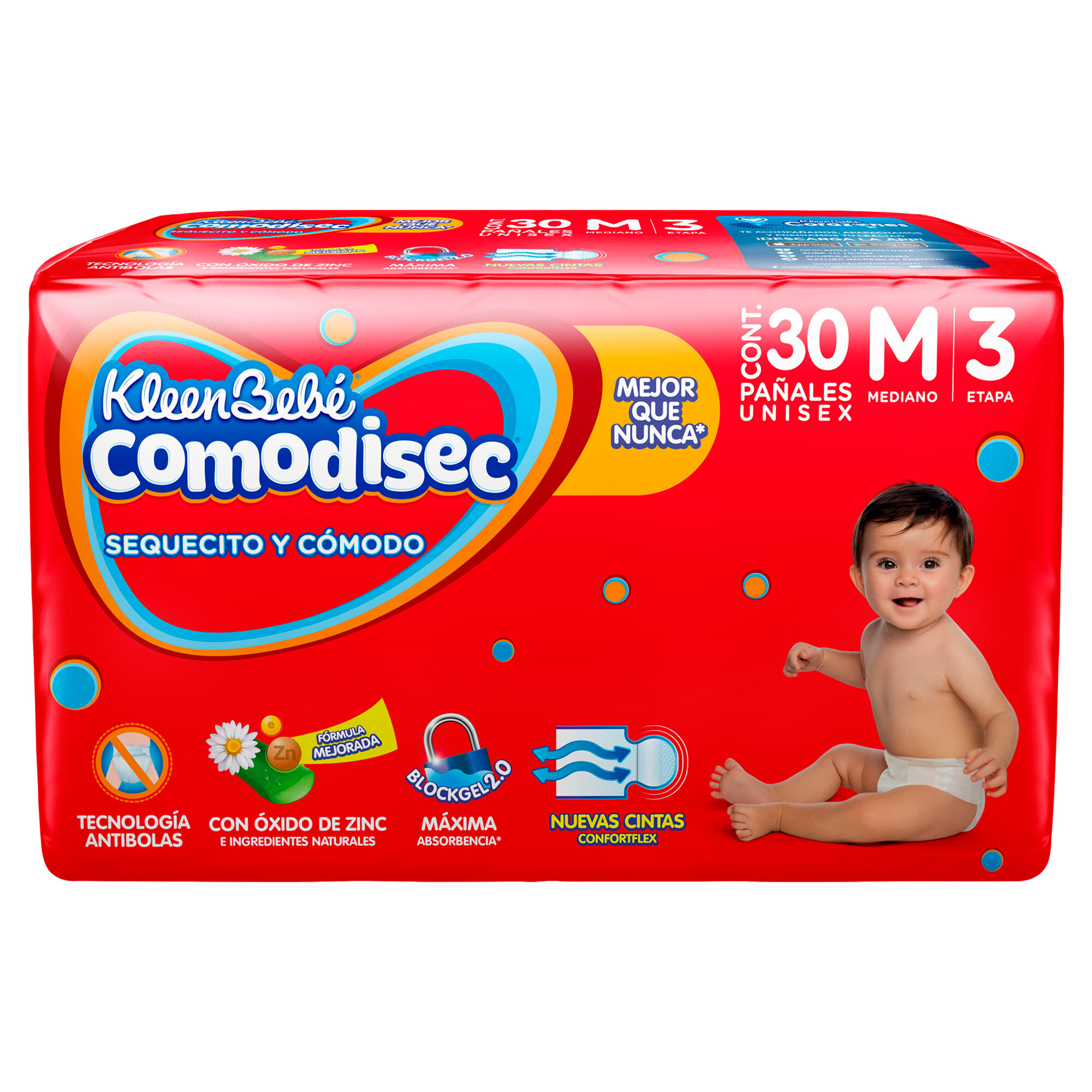 Pañales Kleenbebe Comodisec M Kleenbebe 30.0 Pza