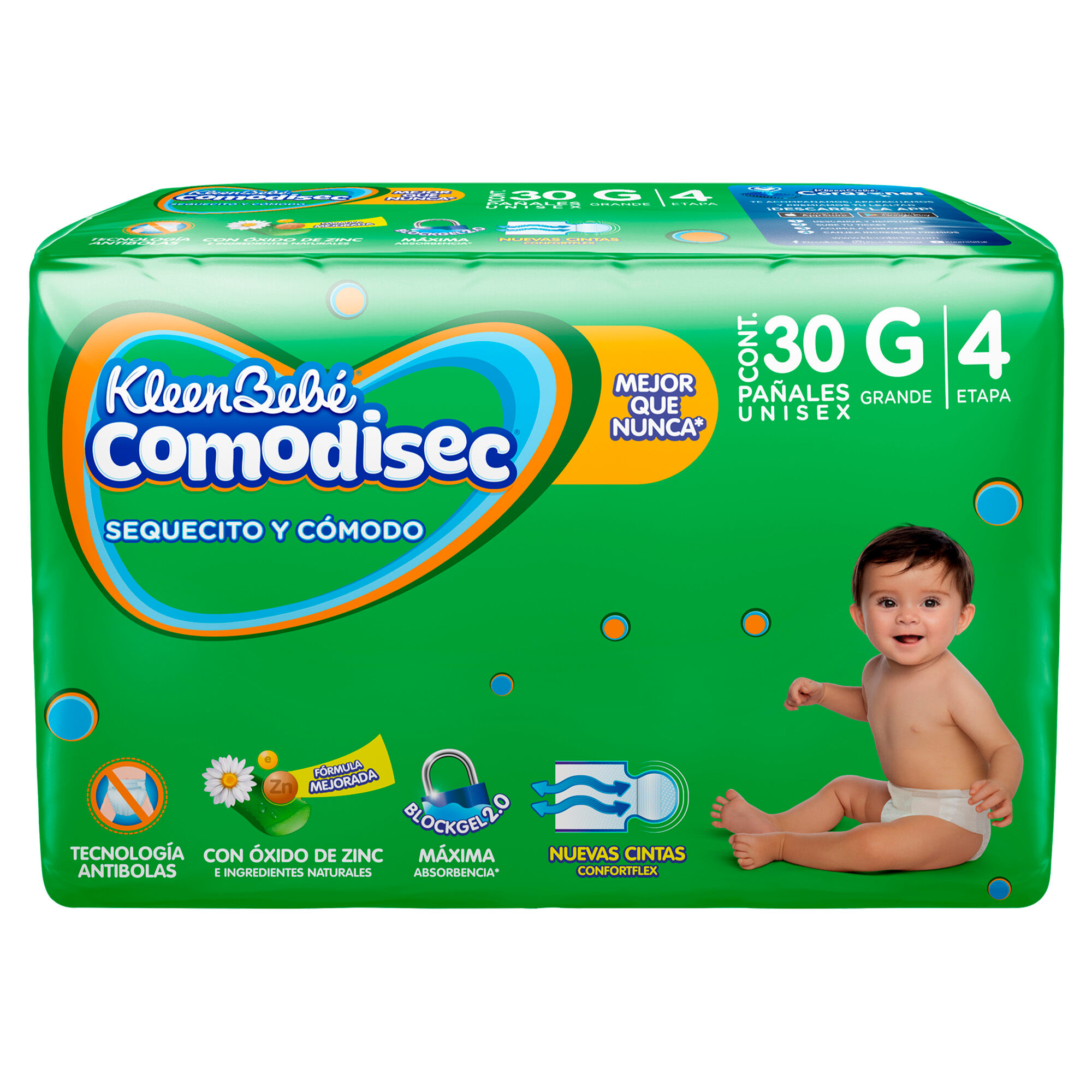 Pañales Comodisec G Kleenbebe 30.0 Pza