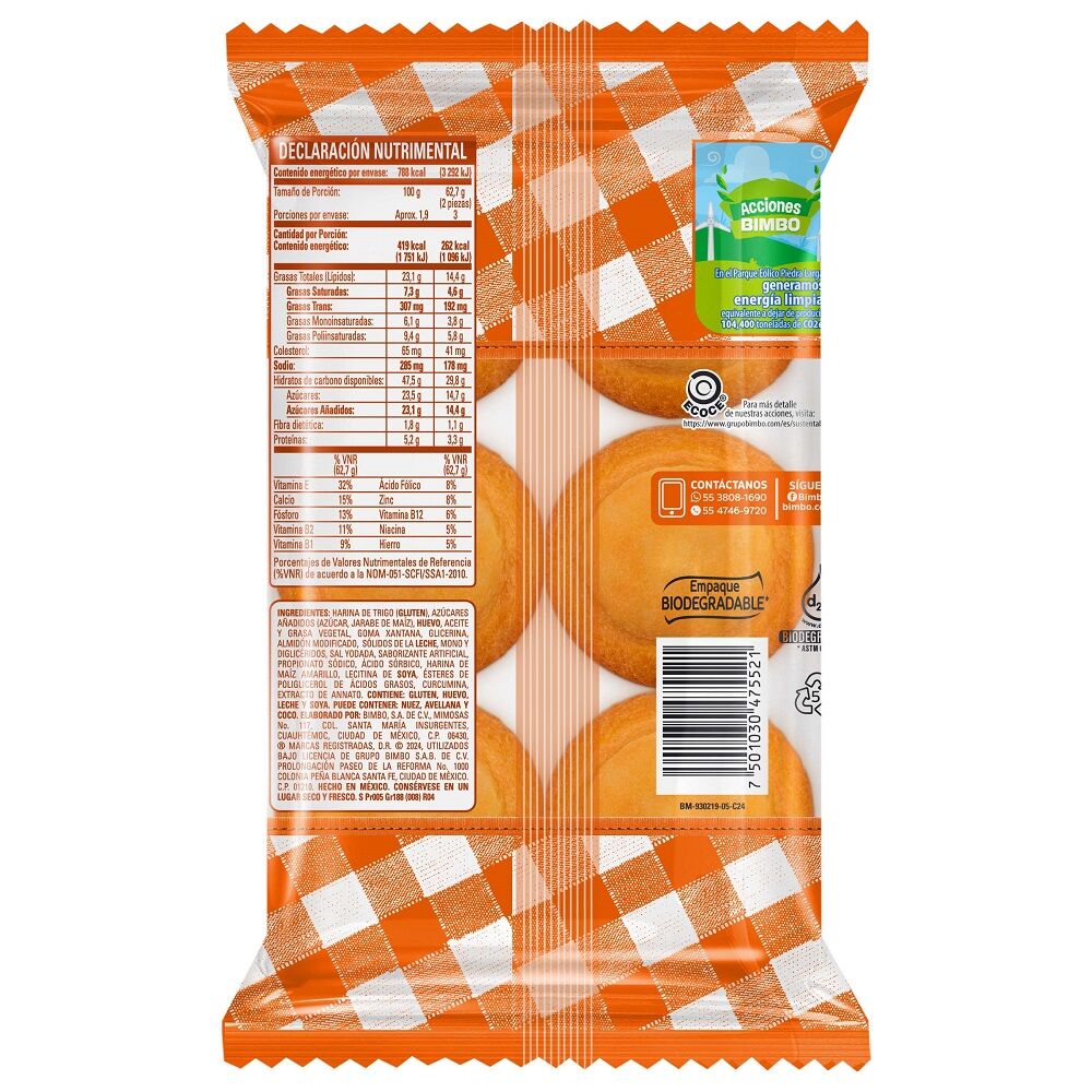 Mantecadas Vainilla Bimbo 188.0 Gr