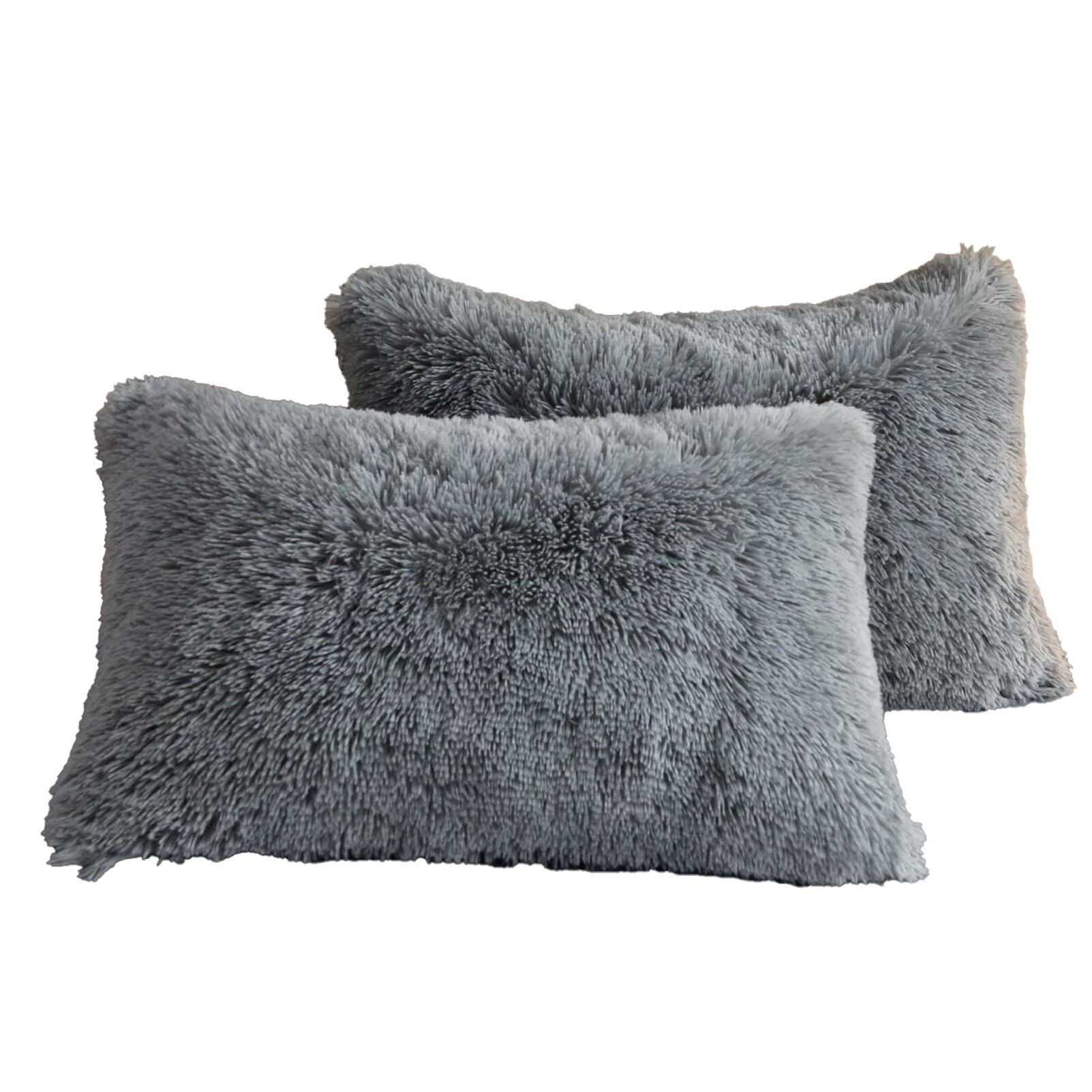 Almohada Pelo Largo Gris Colap 1.0 Pza