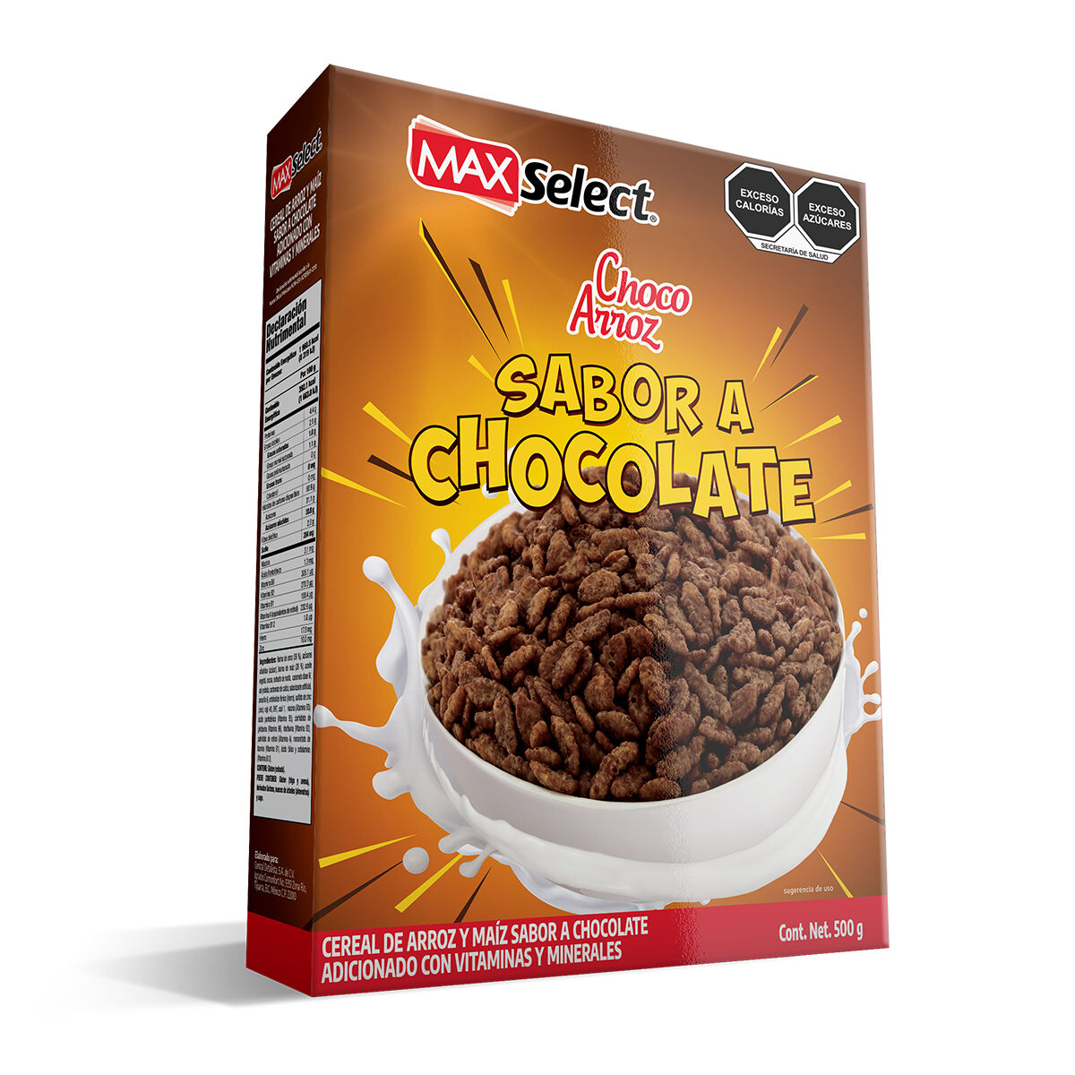 Cereal Choco Arroz Sabor Chocolate Max Select 500.0 Gr