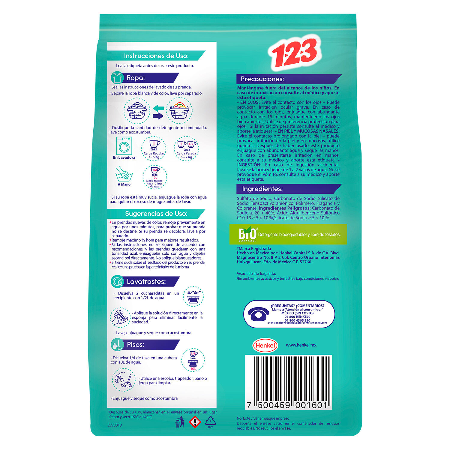Detergente En Polvo Suave Sensacion 800g 123 800.0 Gr