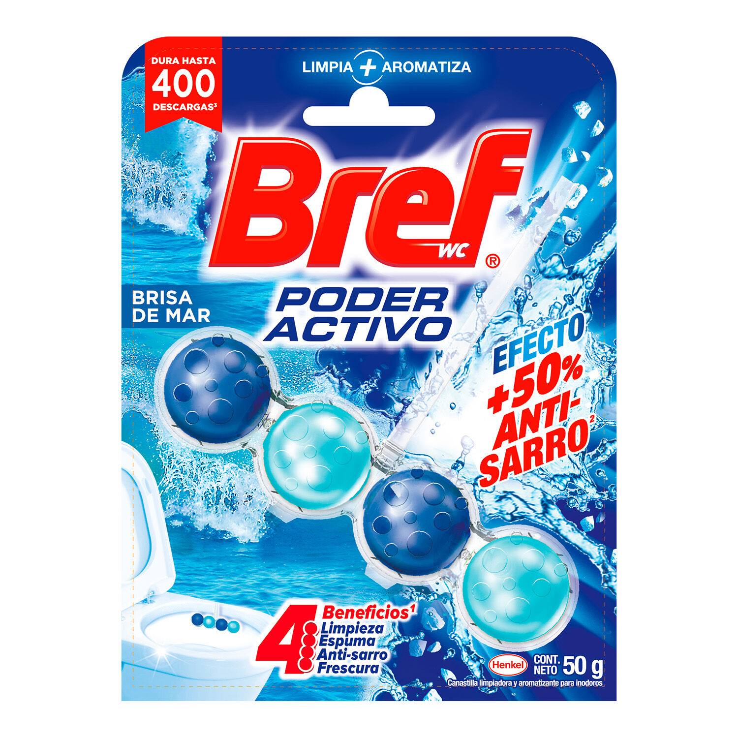 Pastilla Sanitaria Bref Wc Poder Activo Brisa Bref 50.0