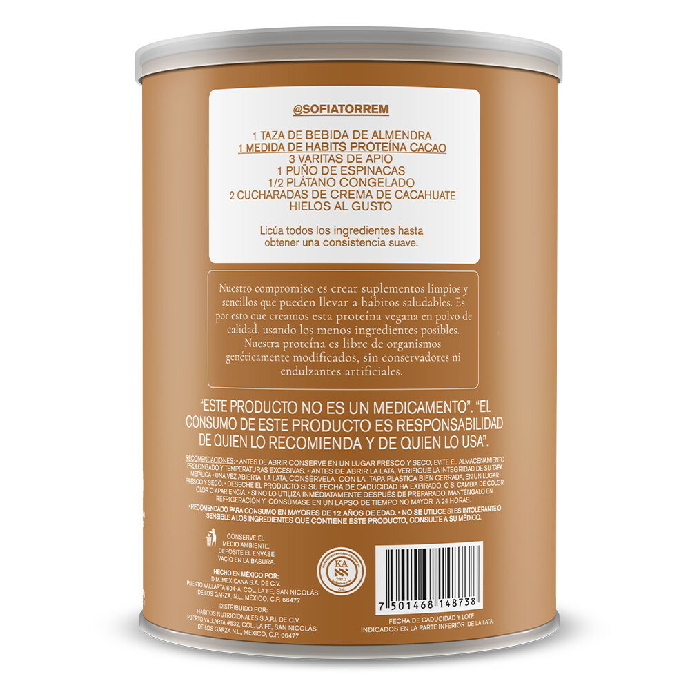 Proteina Vegetal Cacao Habits 488.0 Gr