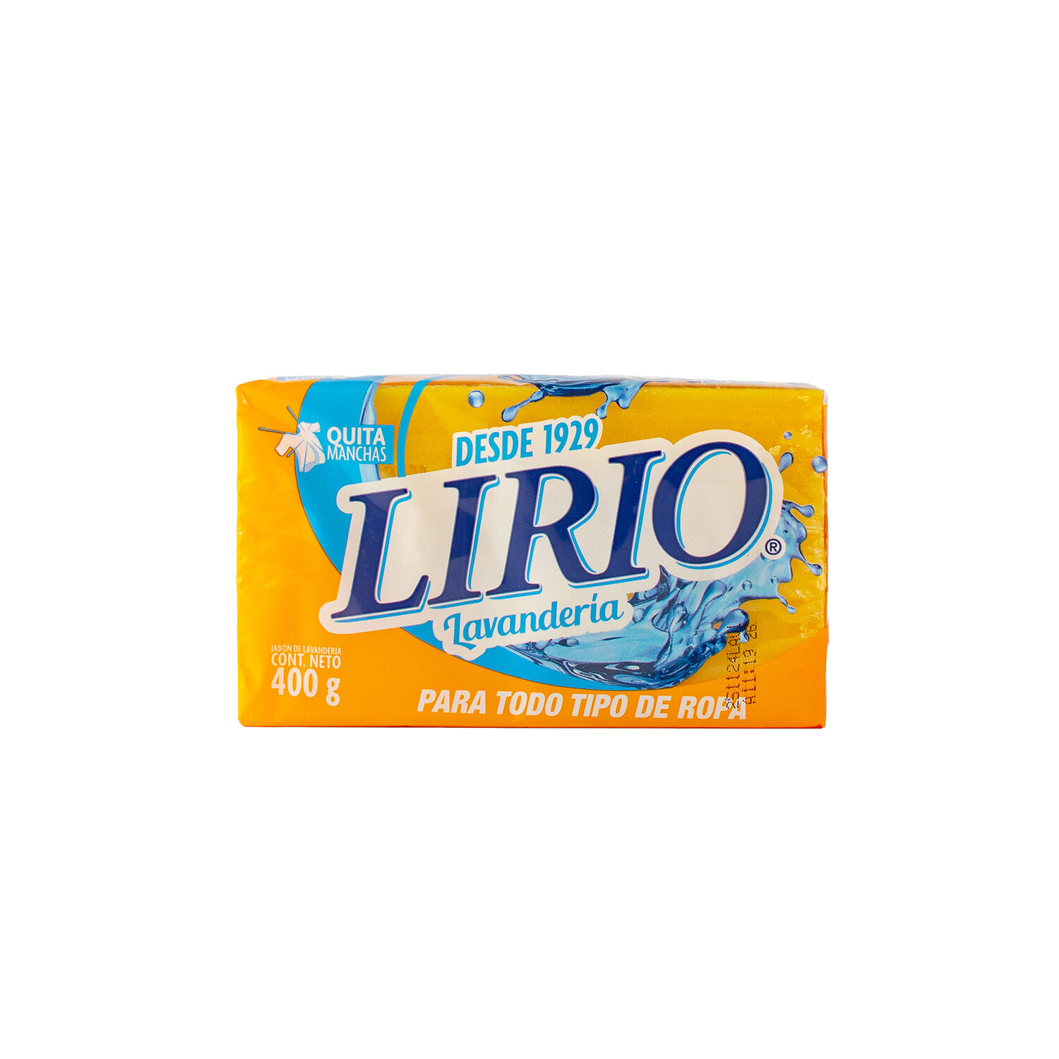 Jabon En Barra Lavanderia Lirio 400.0 Gr