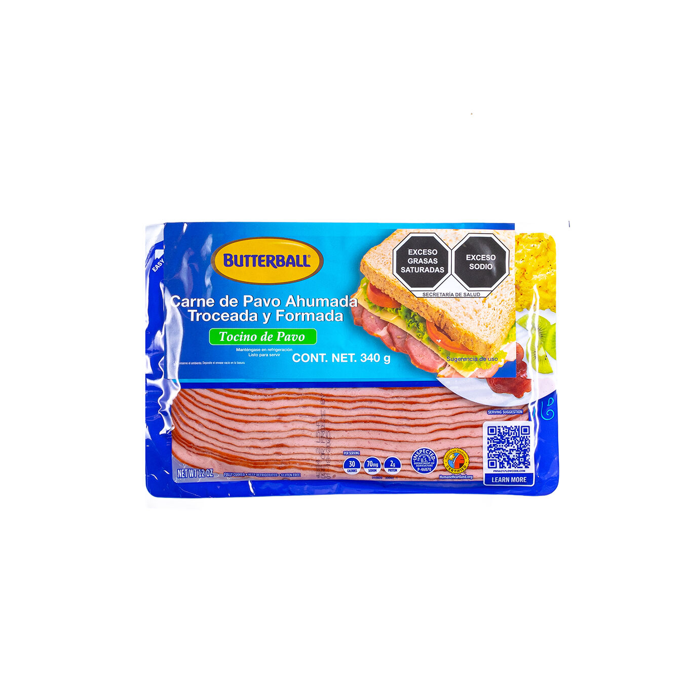 Tocino Bajo En Sodio Butterball 340.0 Gr