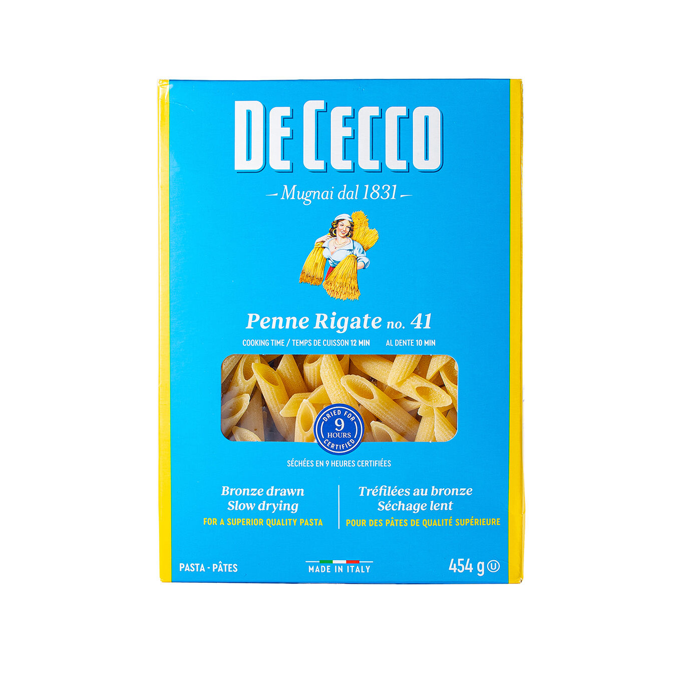 Pasta Penne Rigate De Semola De Cecco 454.0 Gr