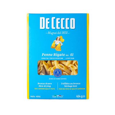 Pasta Penne Rigate De Semola De Cecco 454.0 Gr