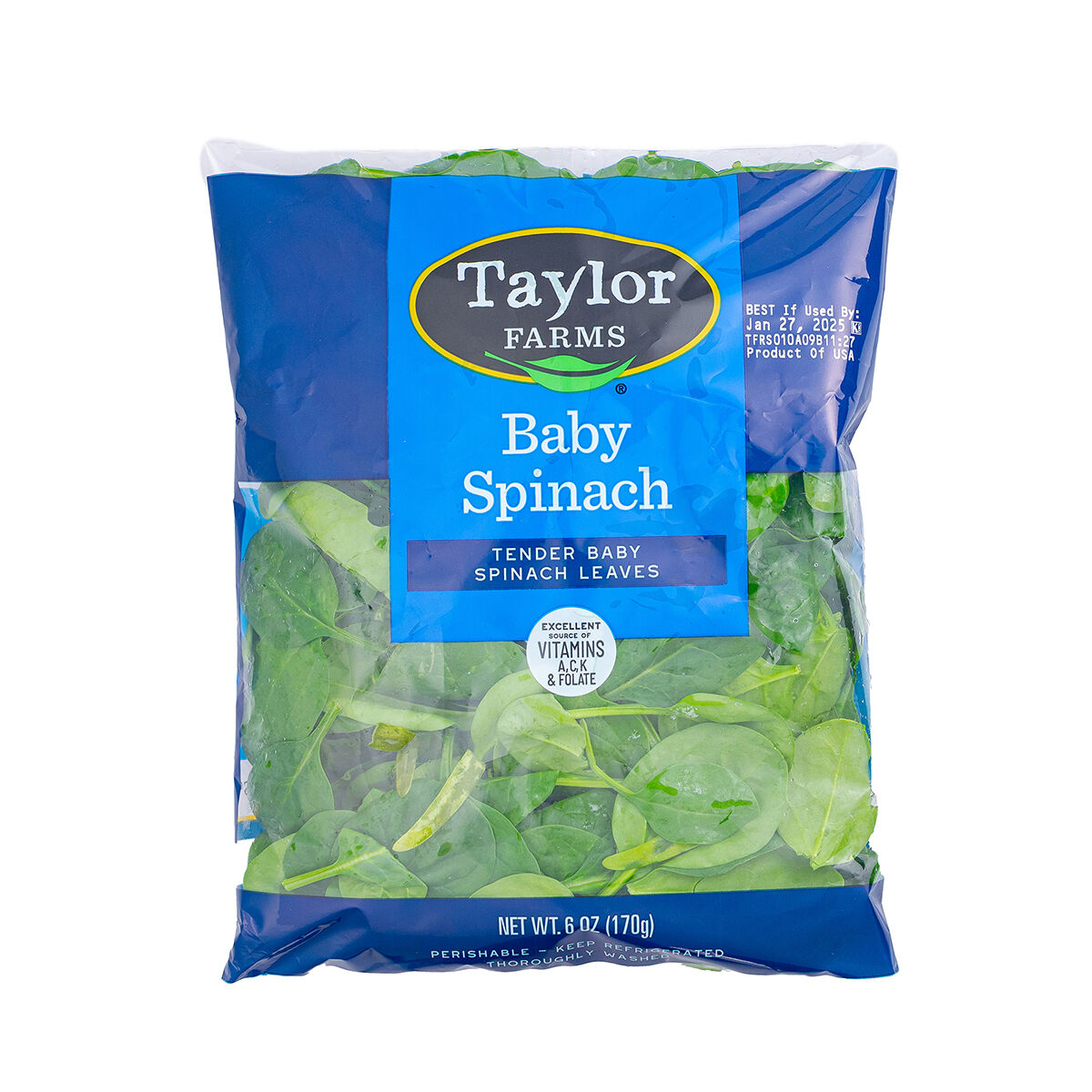 Ensaladas Espinacas Bebes Taylor Farms 6.0 Oz