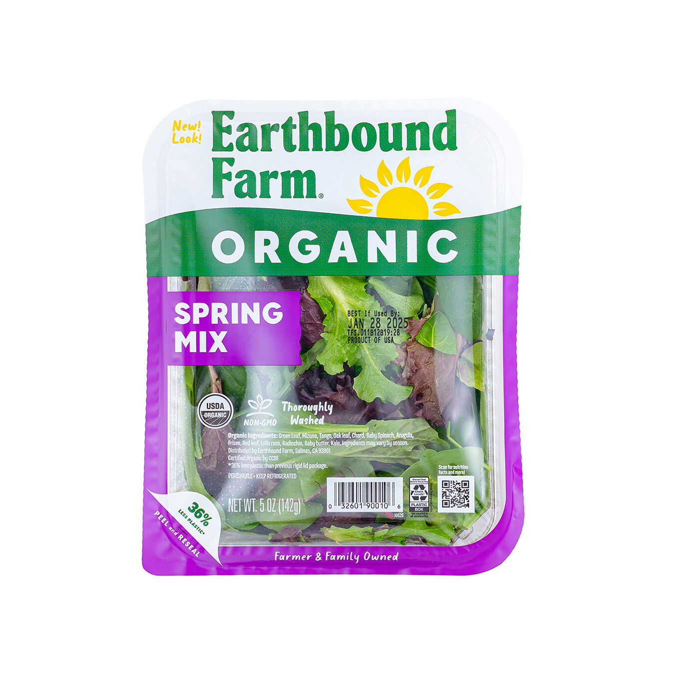 Spring Mix Organic Earthbound Farm 5.0 Oz