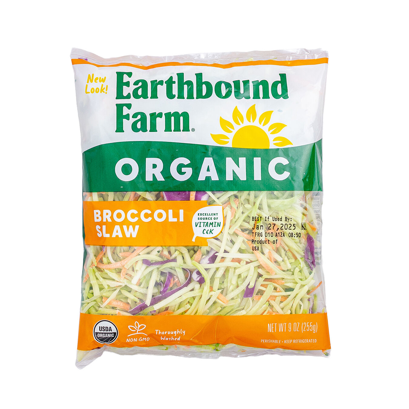Broccoli Slaw Organic Earthbound Farm 9.0 Oz