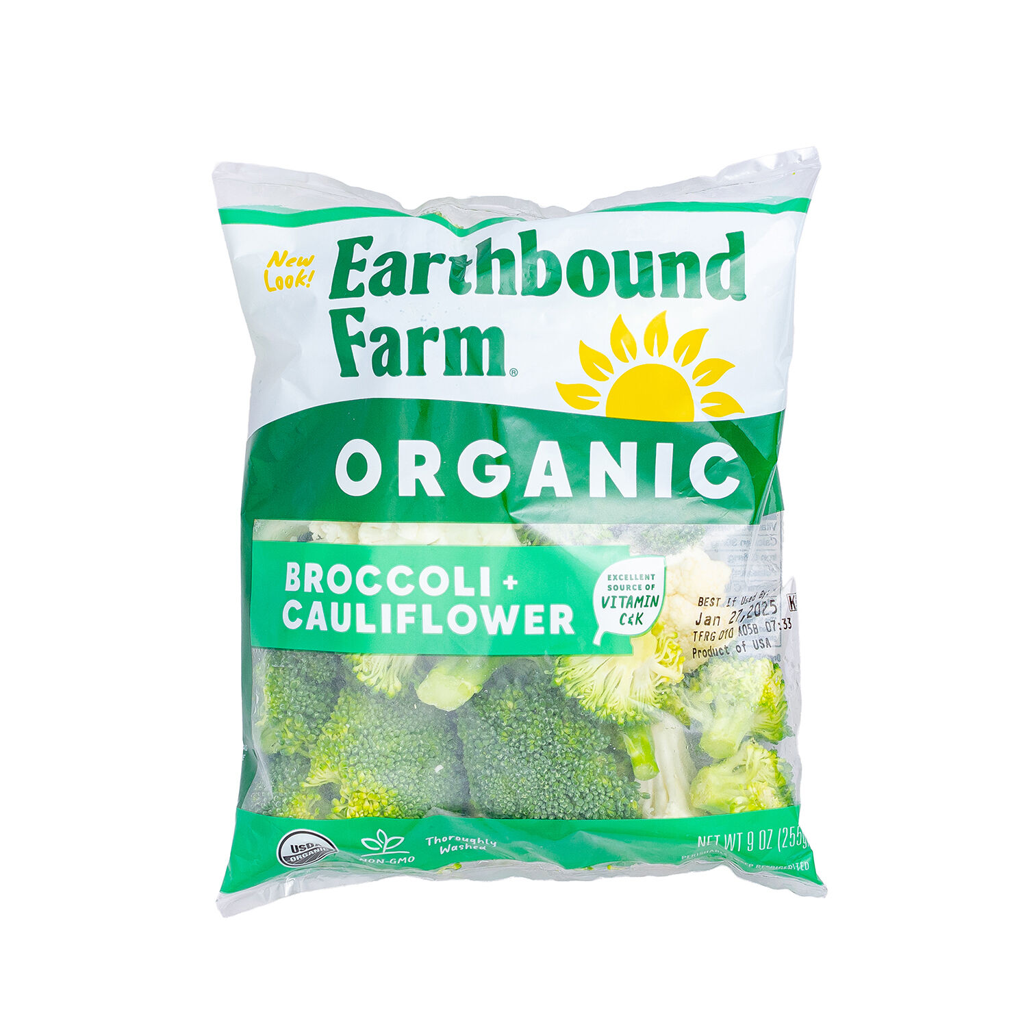 Broccoli Y Cauliflower Organic Earthbound Farm 9.0 Oz