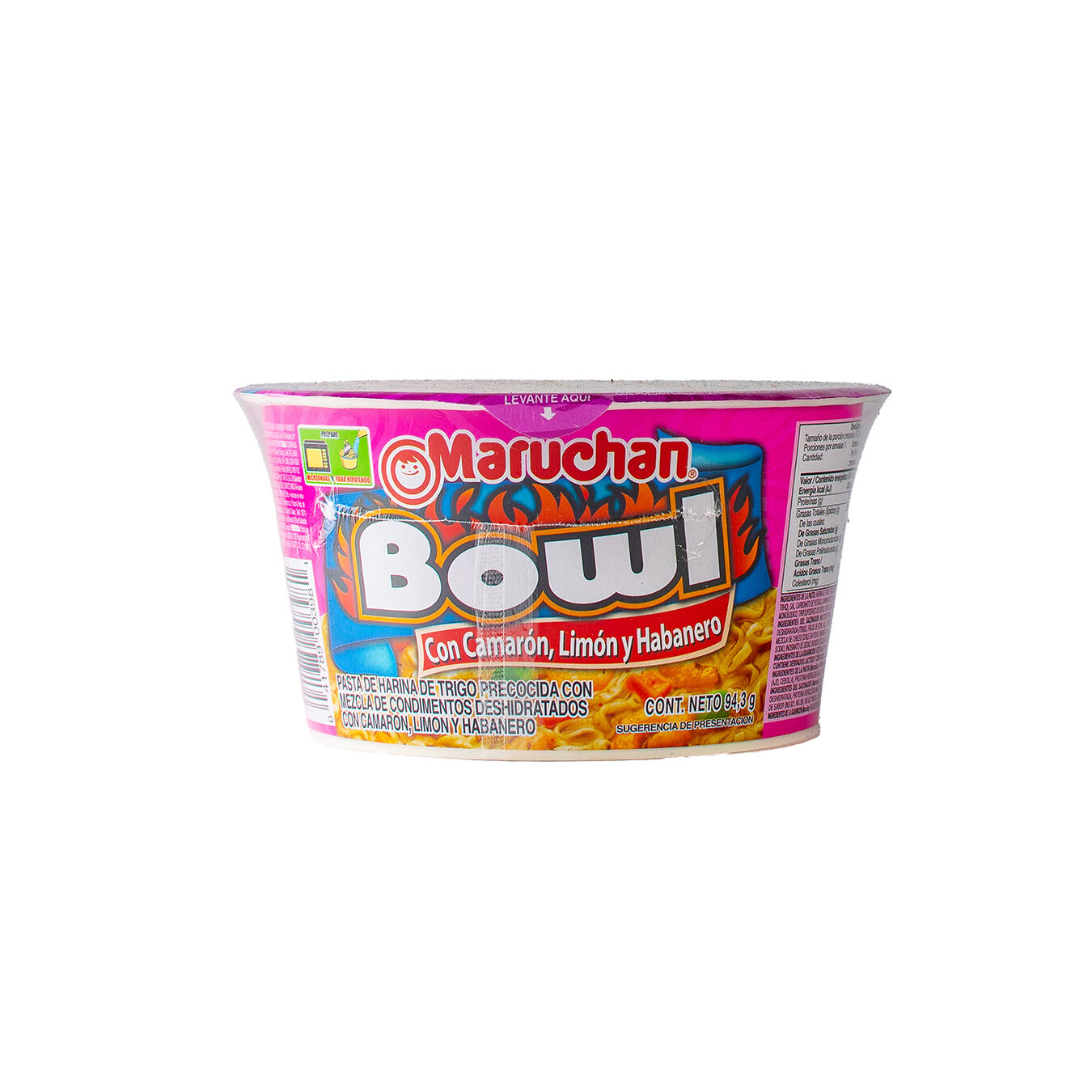 Sopa Bowl Con Camaron Y Chile Maruchan 94.3 G