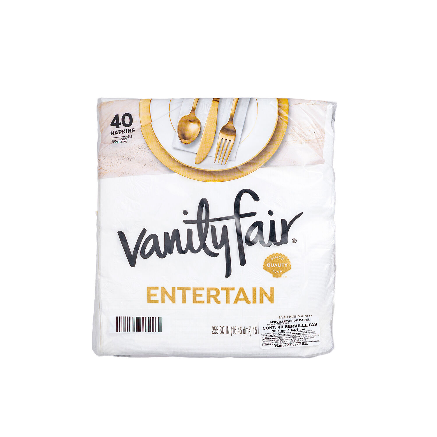 Servilletas Dinner Napkins Vanity Fair 40.0 Pza