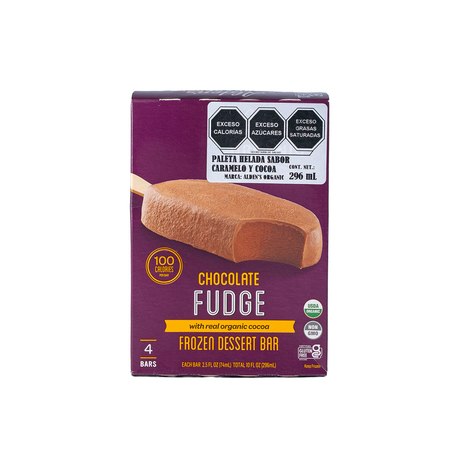 Paleta Fudge Bar Classic Aldens Organic 4.0 Pza