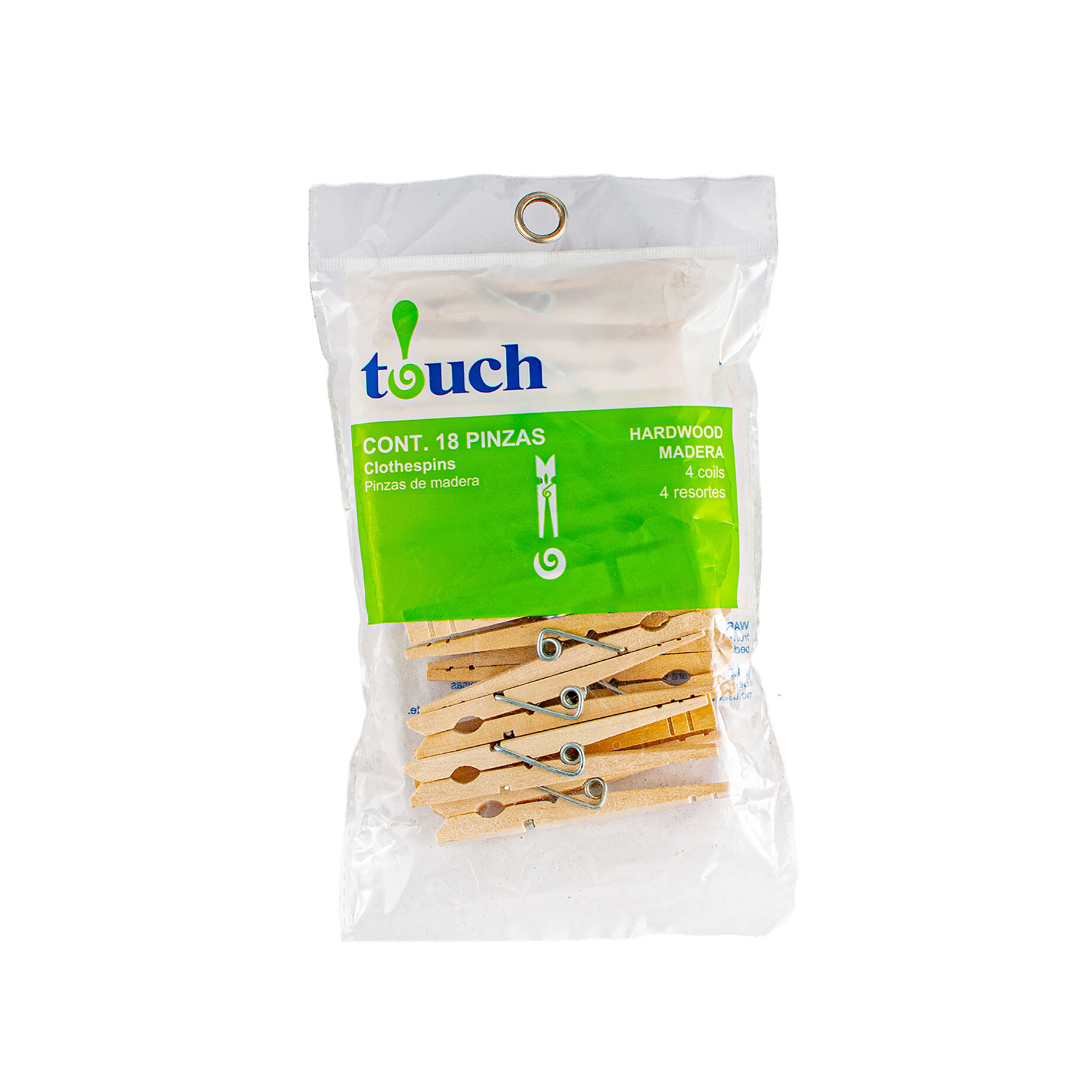 Pinzas P/ropa D/madera Touch 18.0 Pza