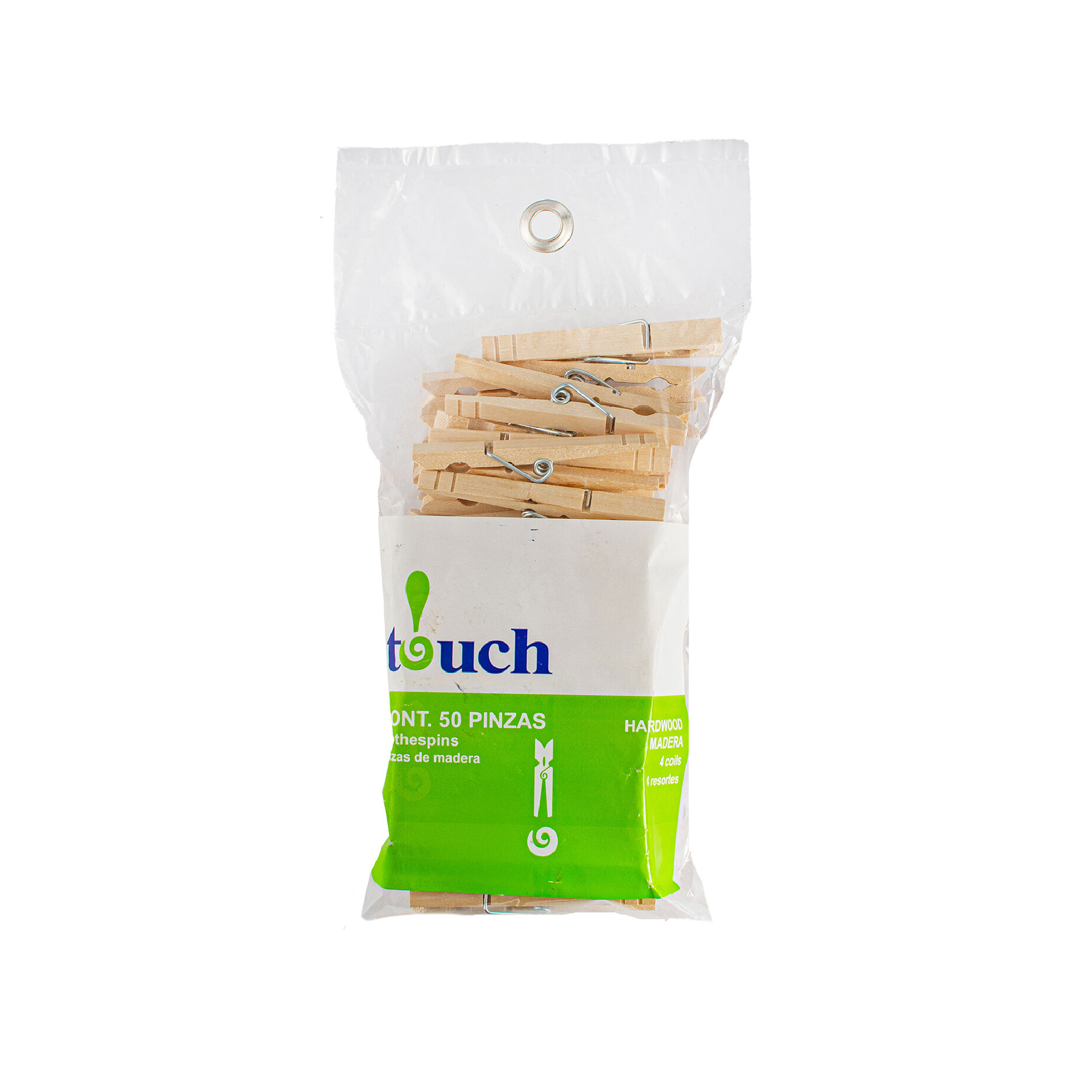 Pinzas P/ropa D/madera Touch 50.0 Pza