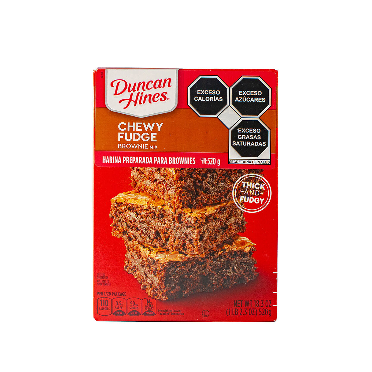 Harina Para Brownie Chewy Fufge Duncan Hines 520.0 Gr