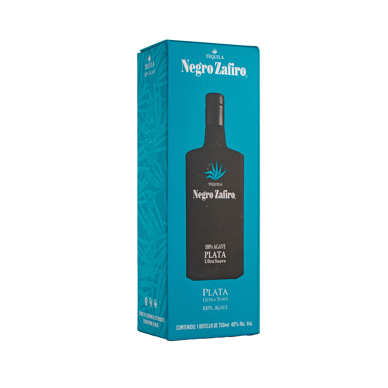 Tequila Plata Ult Suave Negro Zafiro 750