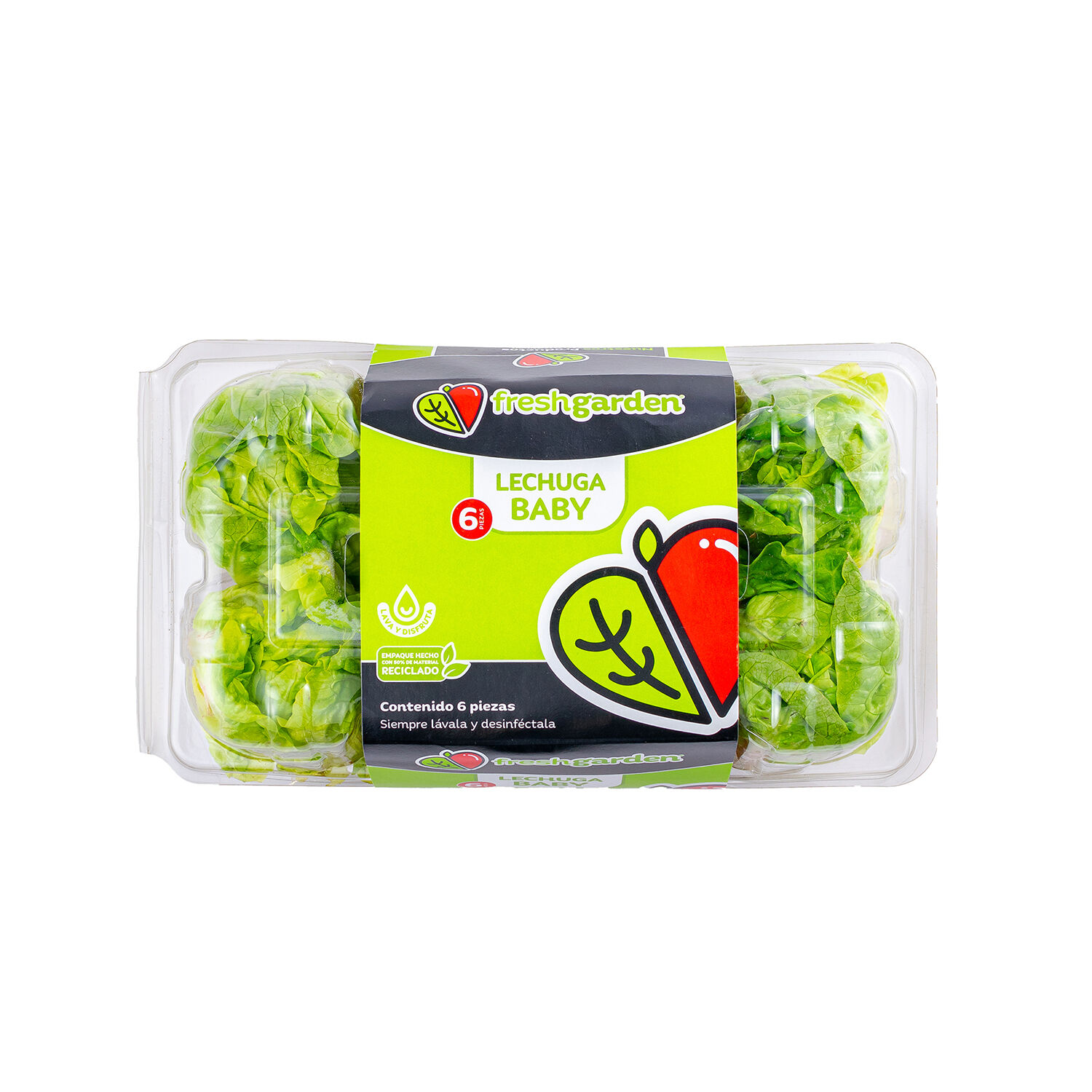 Lechuga Baby Clamshell Fresh Garden 6.0 Pza