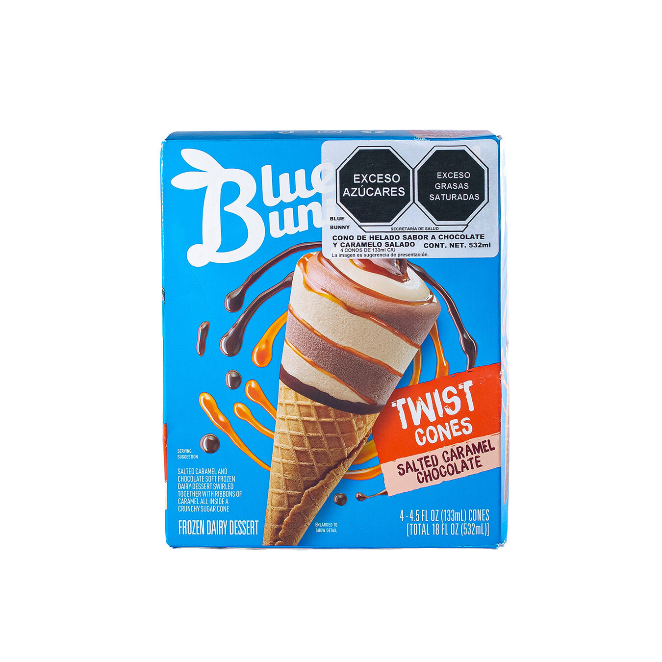 Cono Caramelo Choco Blue Bunny 4.0 Pack