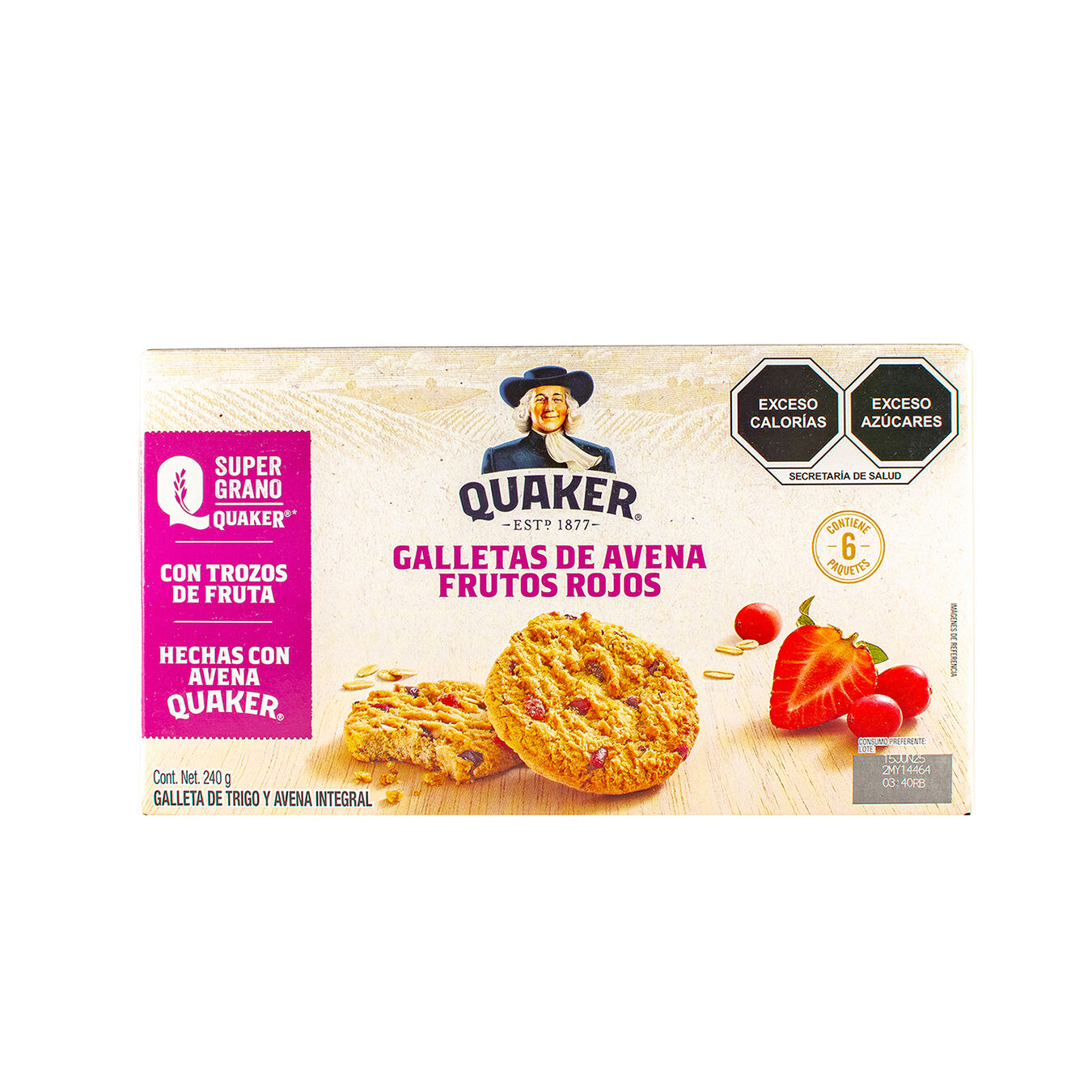 Galleta De Avena Con Frutos Rojos Quaker 240.0 Gr