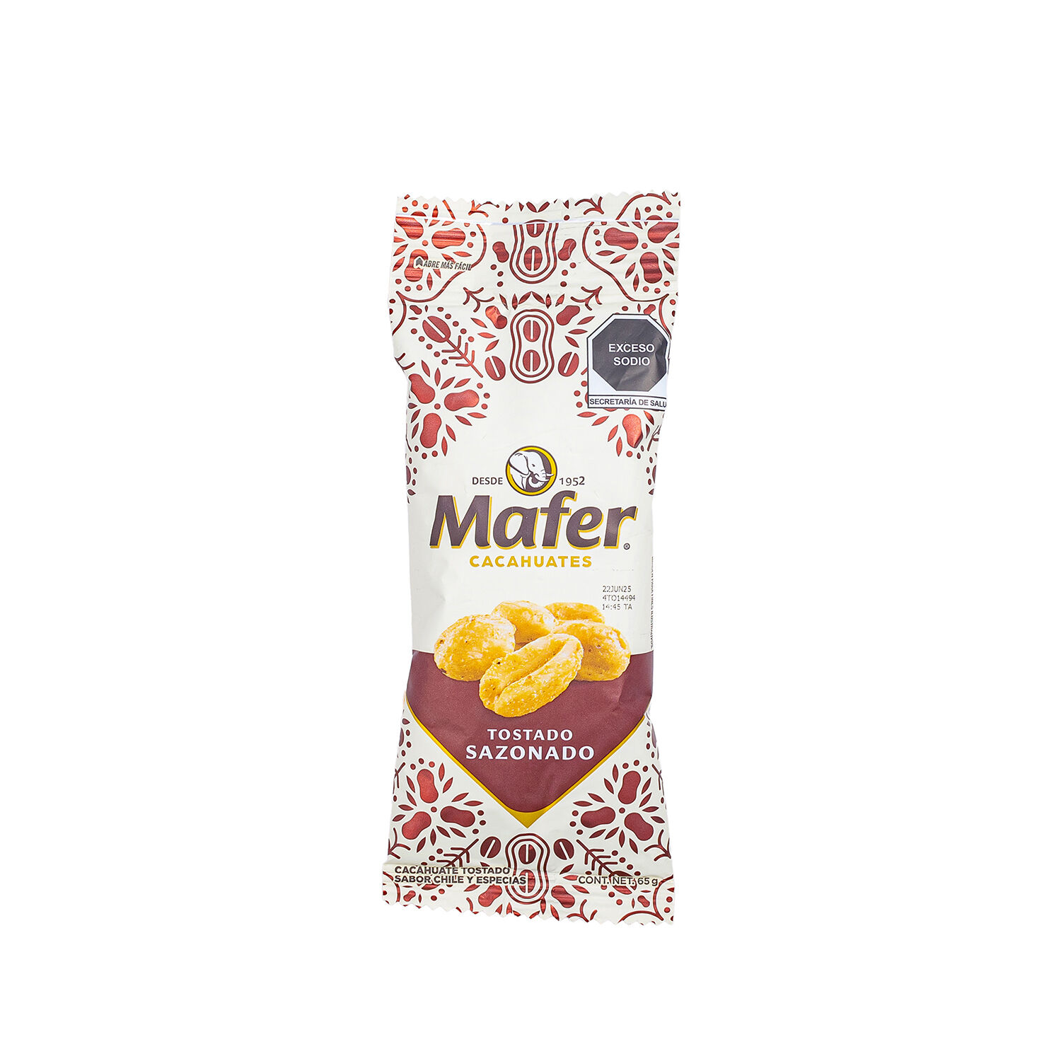 Cacahuates Tostado Sazonado Mafer 65.0 Gr