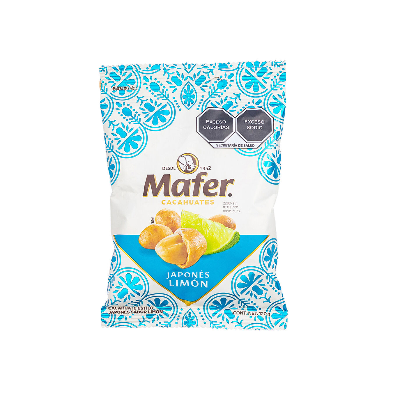 Cacahuates Japones Limon Mafer 120.0 Gr