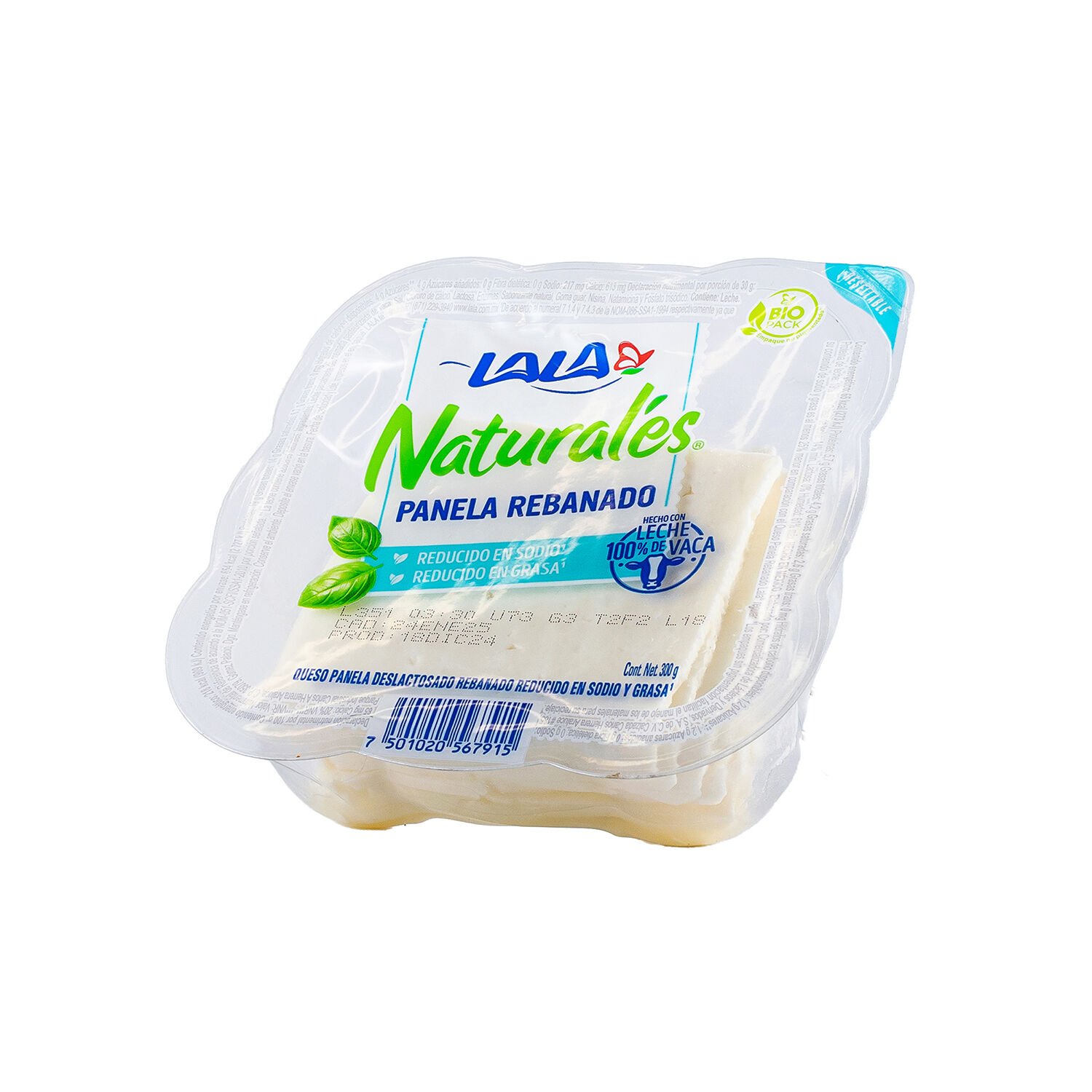 Queso Panela Rebanado Naturales Lala 300.0 Gr