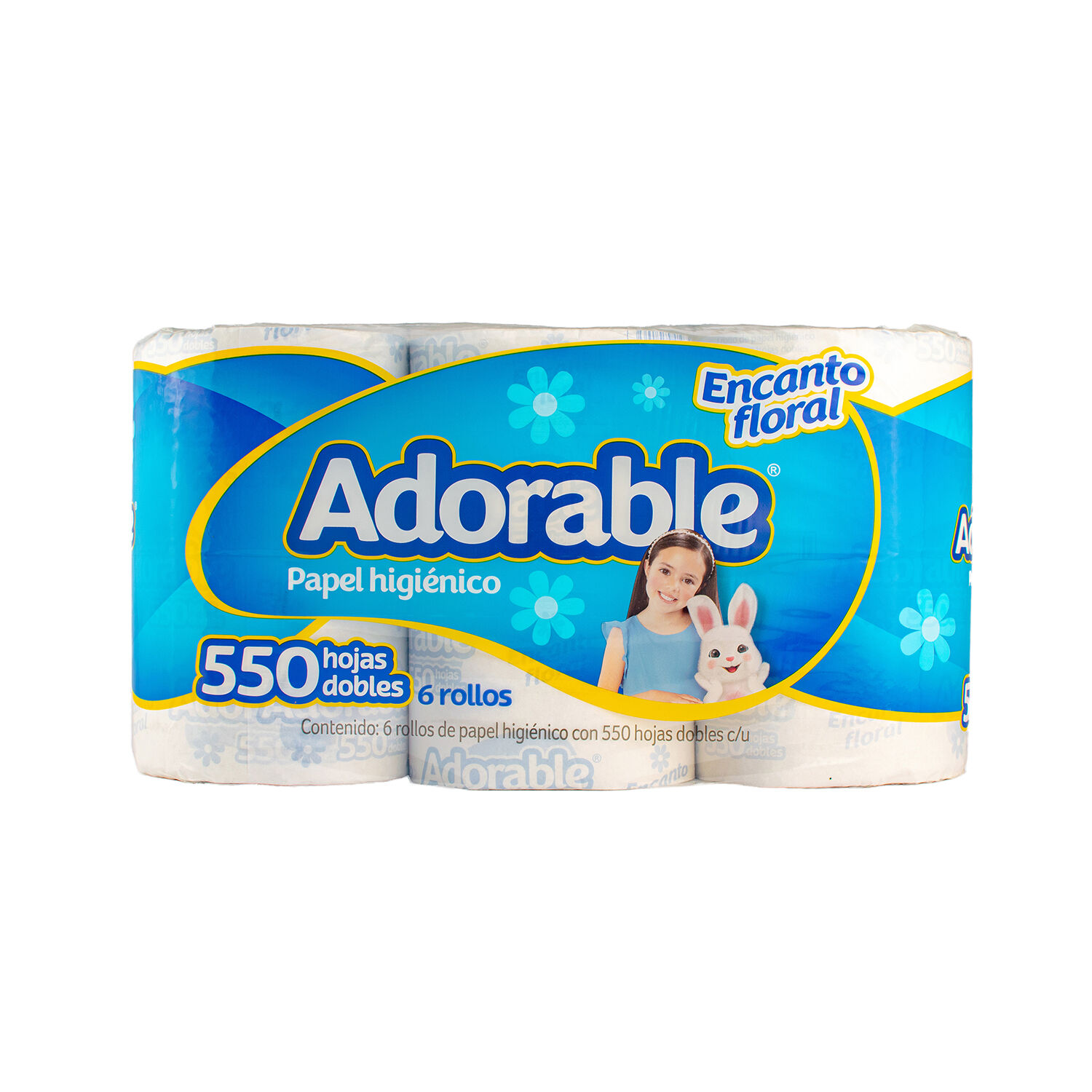 Papel Higienico 550 Hd Adorable 6.0 Pza