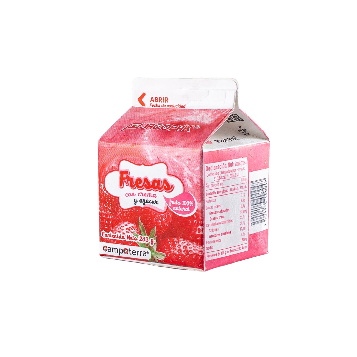 Fresas Con Crema Jacopak Campoterra 283.0 Gr