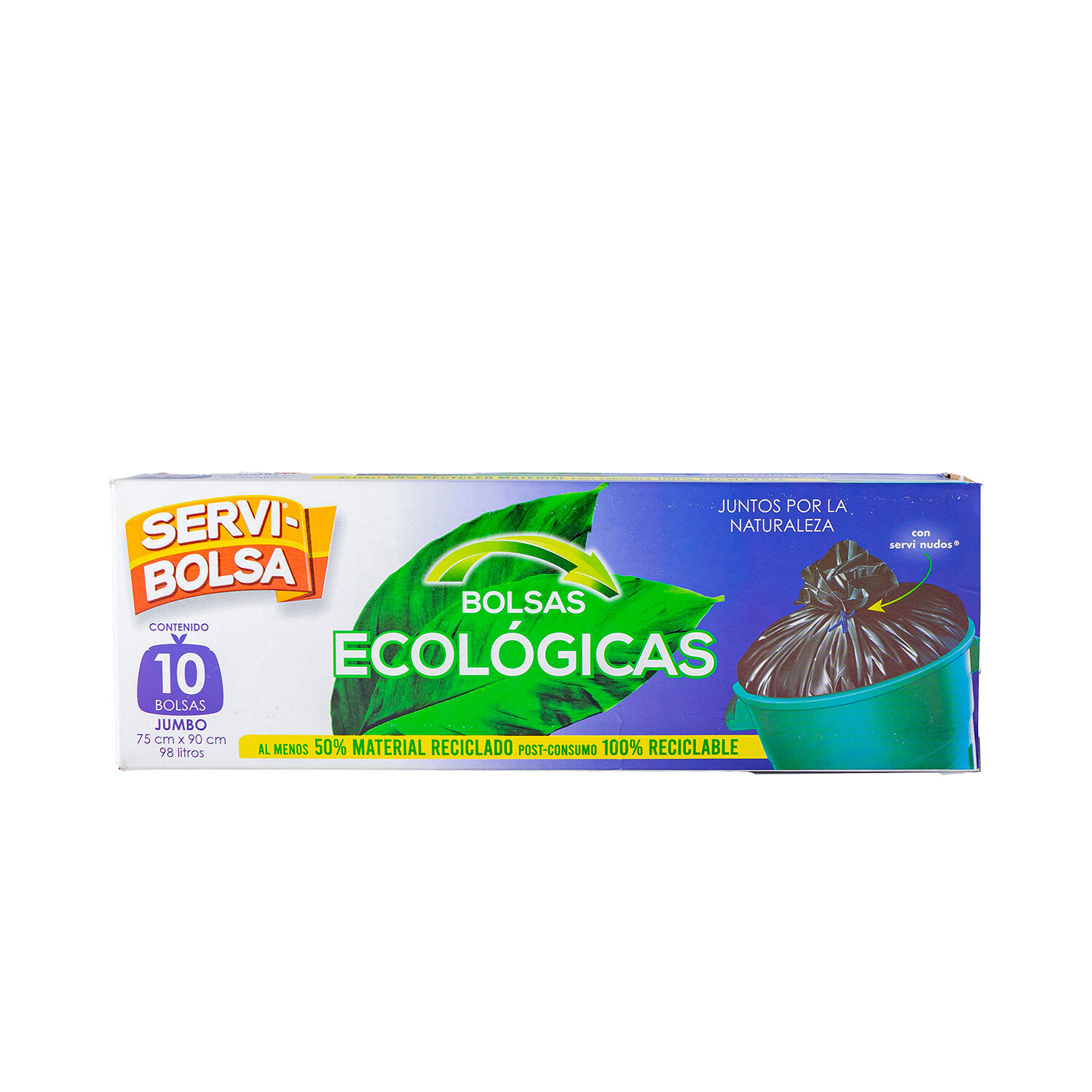 Bolsa Basura Ecologica Jumbo 75x90 Servi Bolsa 10.0 Pza