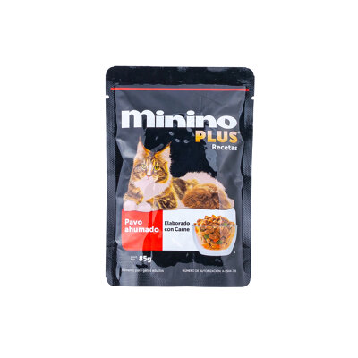Alimento Para Gato Pavo Ahumado Minino 85 G