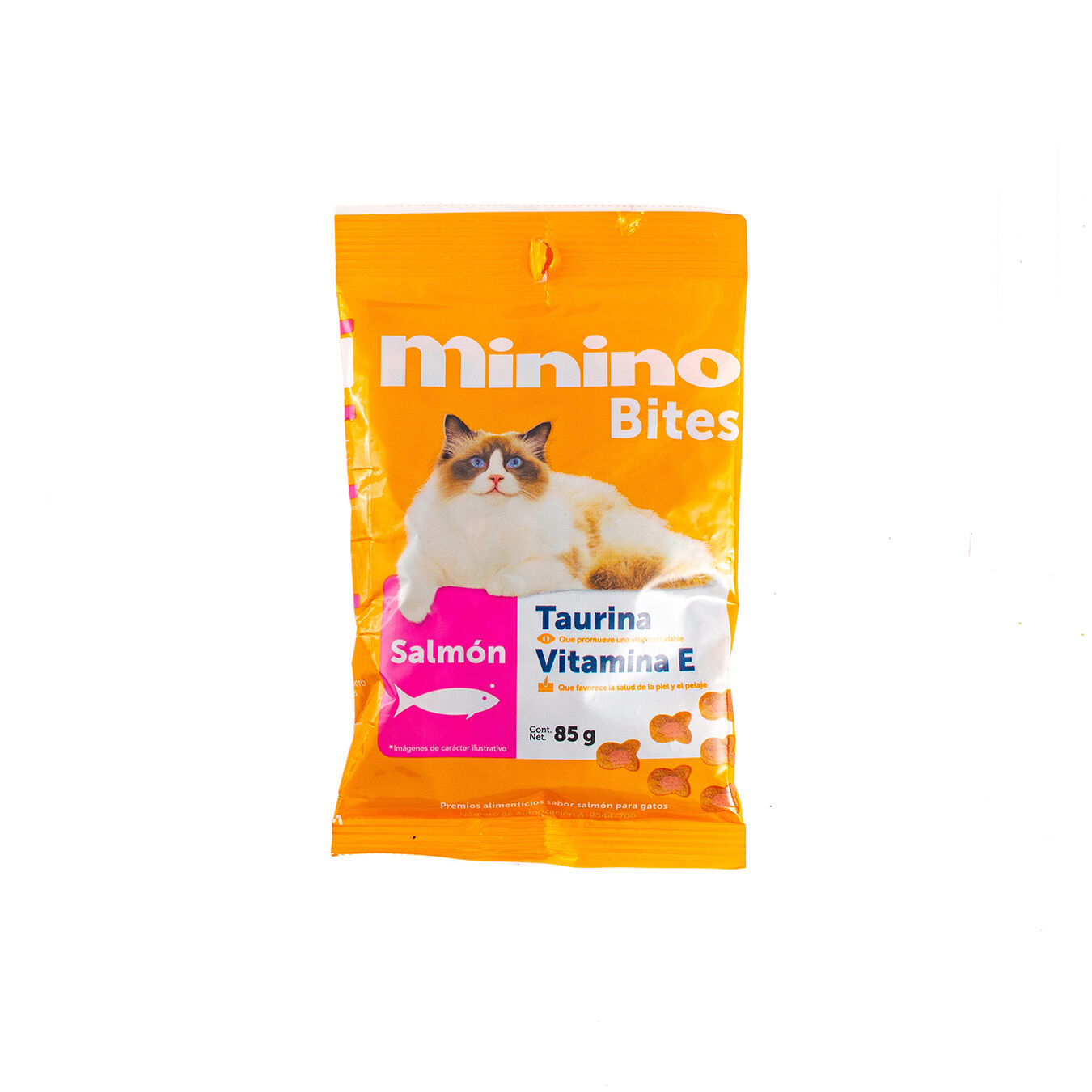 Botana P/gato Bites Sabor Salmon Minino 85.0 Gr