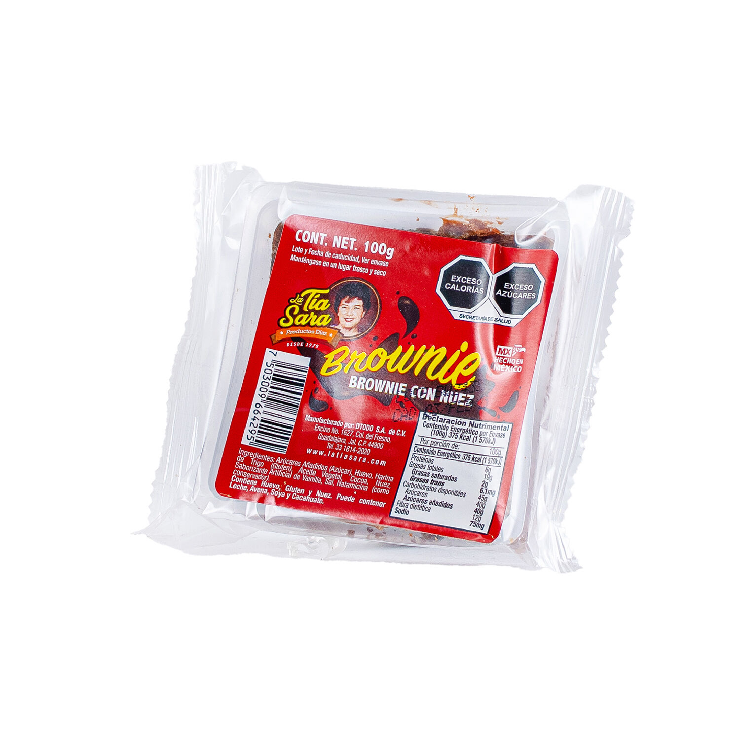 Brownie Con Nuez Tia Sara 100.0 Gr