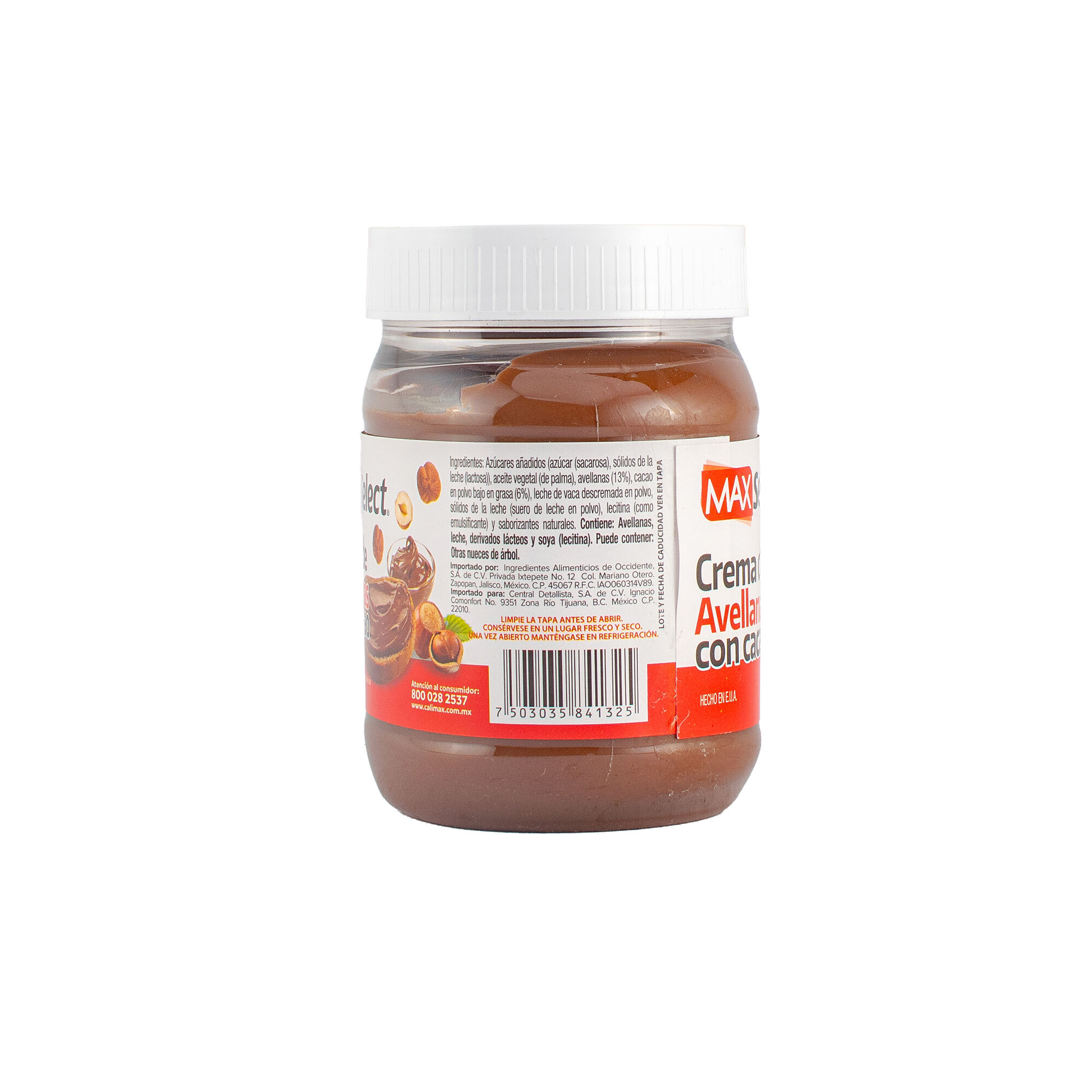 Crema De Avellanas Con Cacao Max Select 350.0 Gr