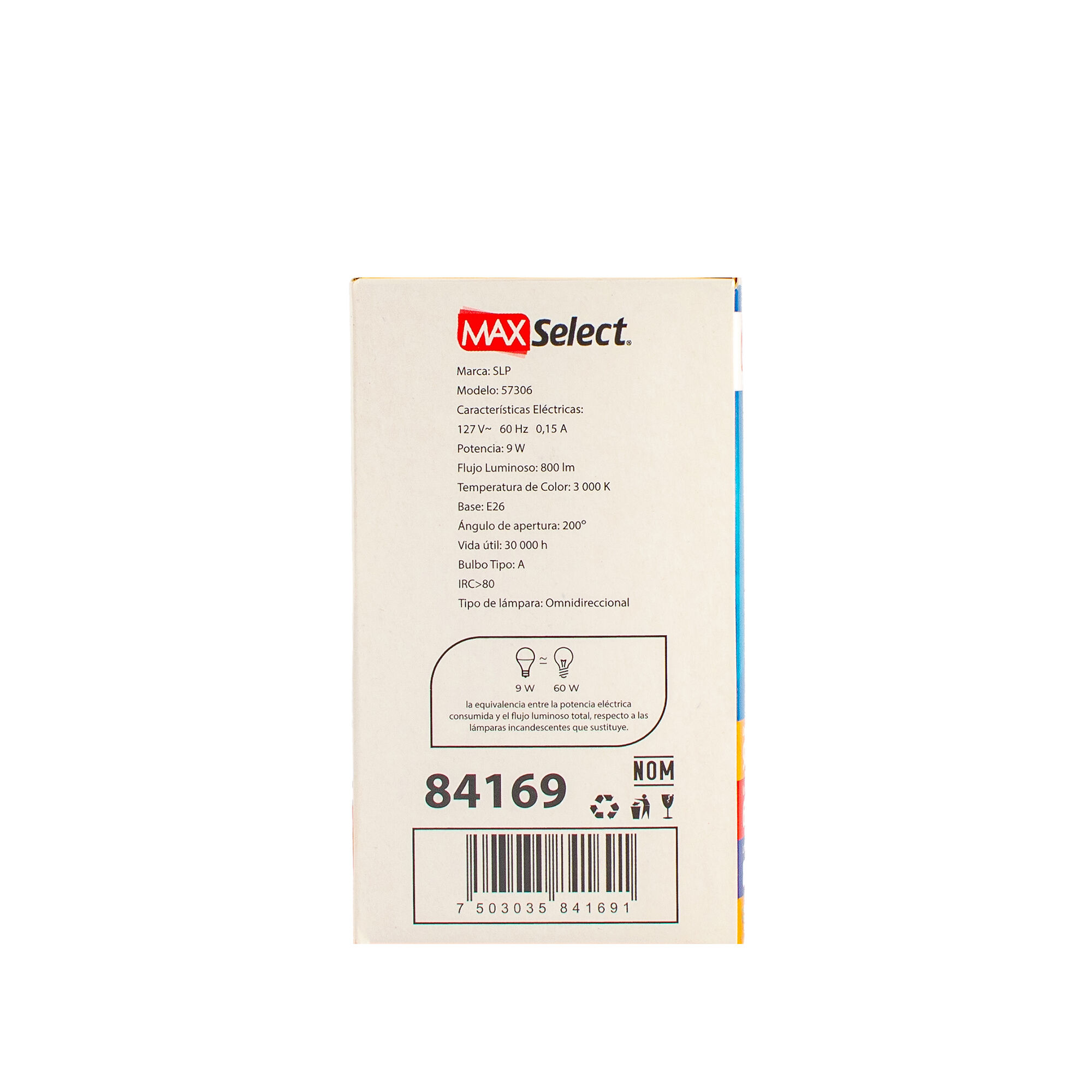 Foco Led 9w Luz Calida Max Select 1.0 Pza