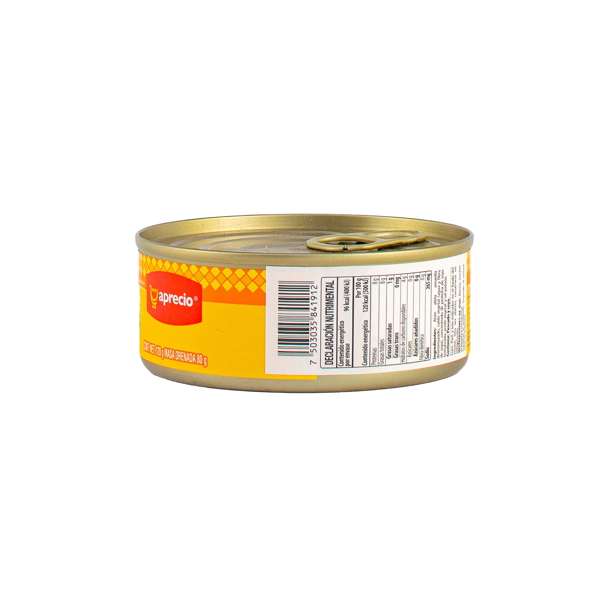 Atun En Aceite 20% Soya Aprecio 120.0 Gr
