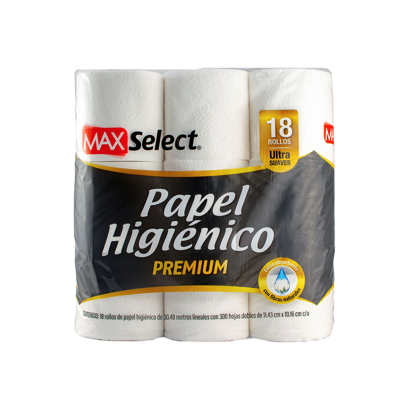 Papel Higienico Premium 300hd Max Select 18.0 Rollo