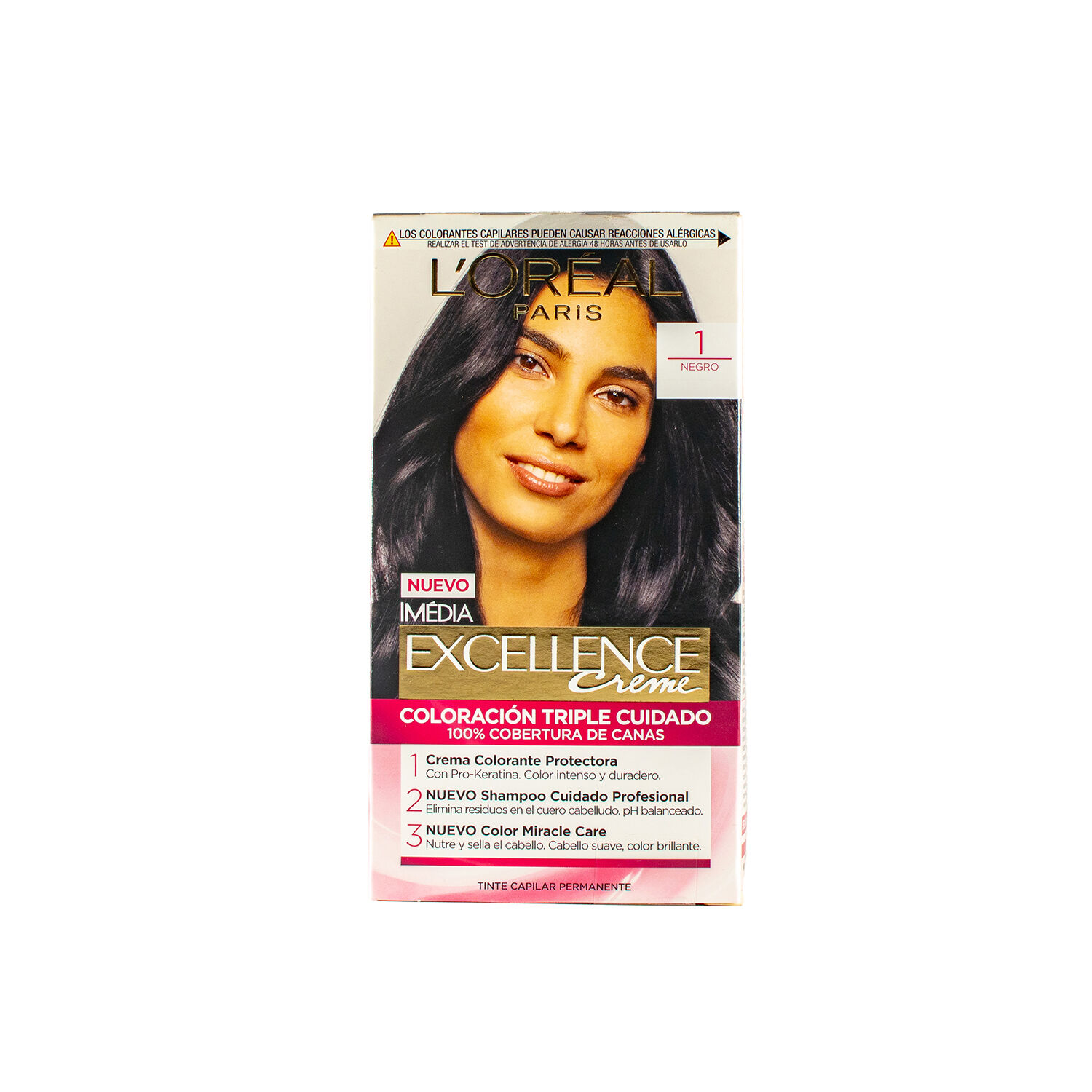 Tinte Cabello Negro #1 Imedia Exce 1.0 Pza