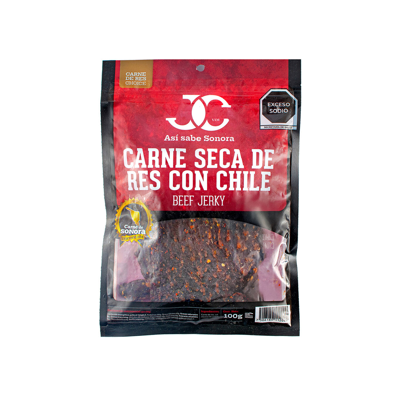 Carne Seca De Res Con Chile Jc 100.0 Gr