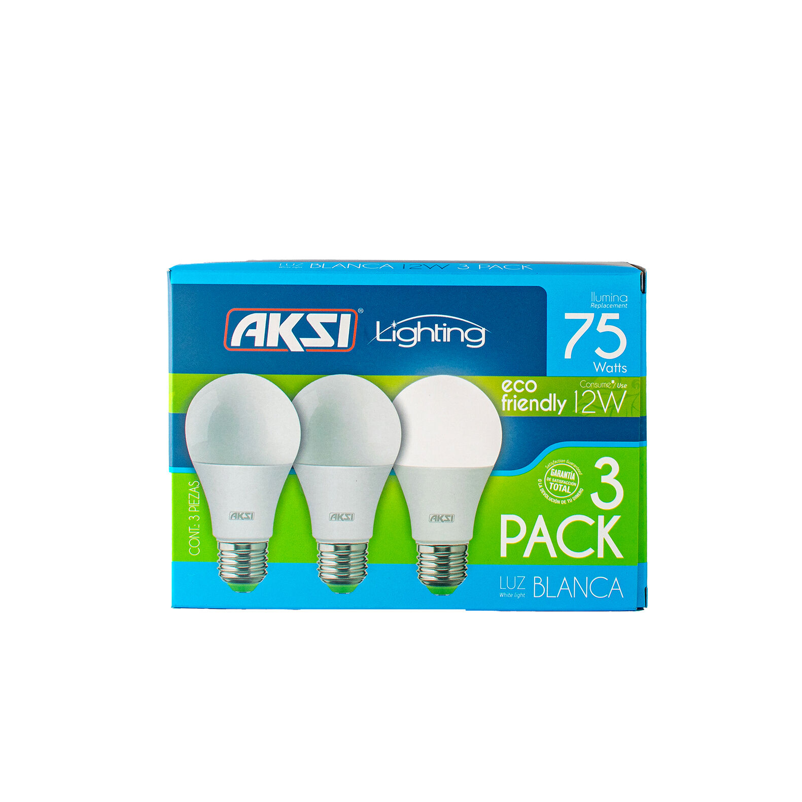 Foco Led Luz Blanca 12w Aksi 3.0 Pack