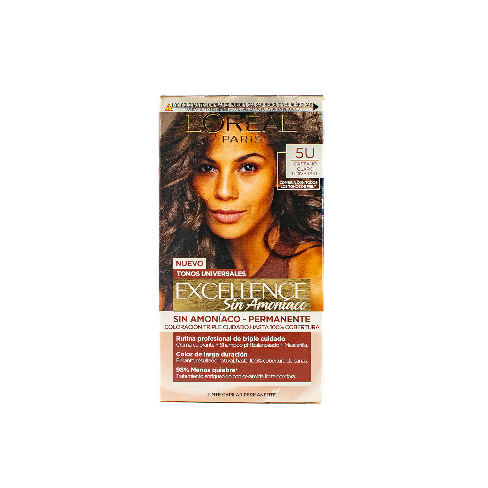Tinte P/cabello Castaño Claro 5u Excellence 1.0 Pza