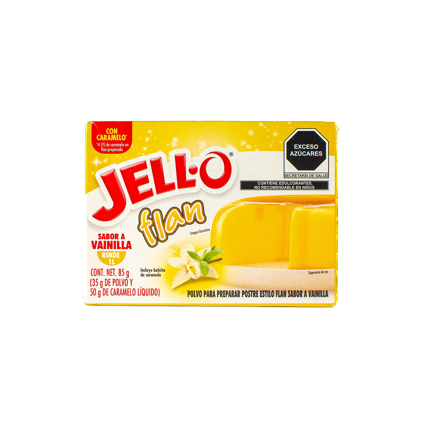Flan Con Caramelo Jell O 35.0 Gr