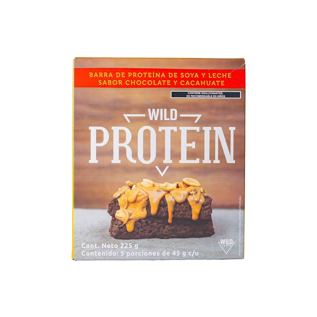 Barras Chocolate+cacahuate 225gr Wild Protein 5.0 Pza