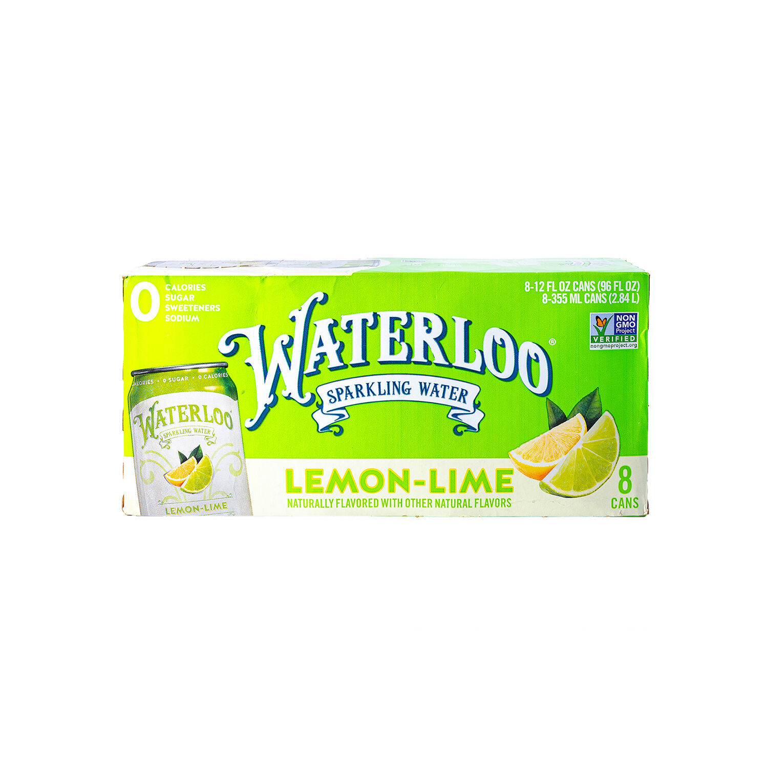 Agua Mineral Sabor Lemon Lime Waterloo 8.0 Pack